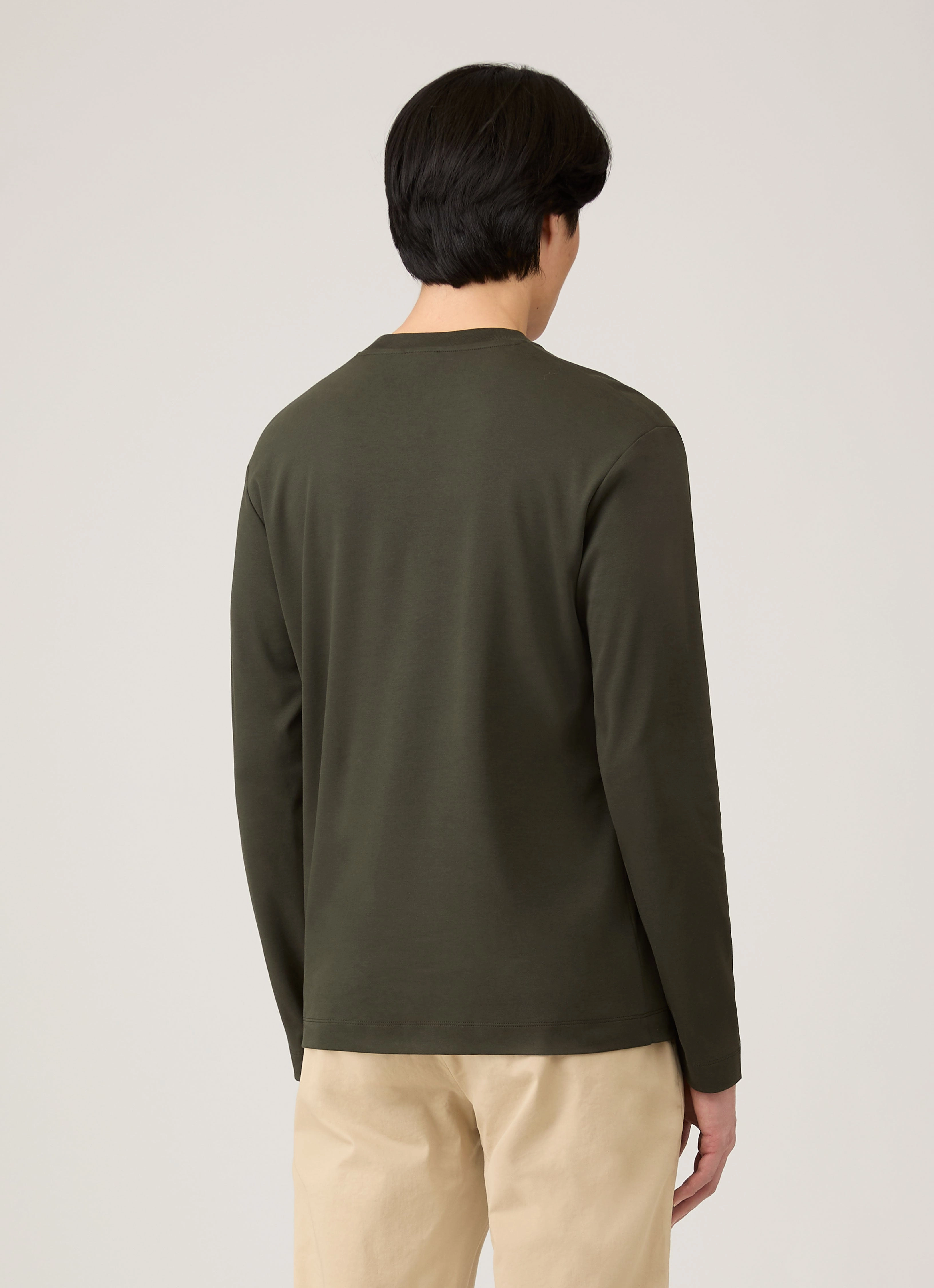 Outfit Ready Men's Long Sleeve Heavyweight T-shirt in Dark Green