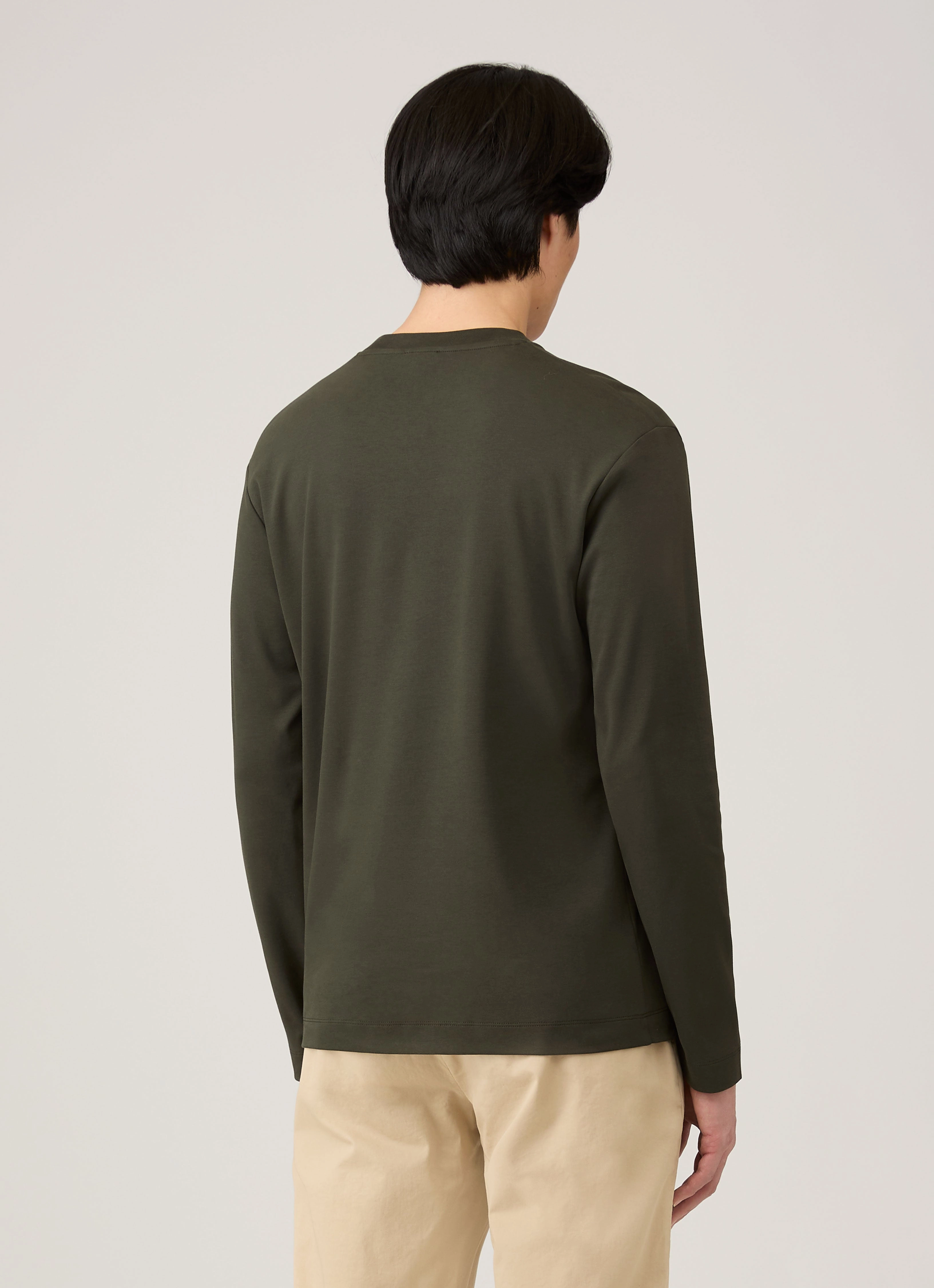 Outfit Ready Men's Long Sleeve Heavyweight T-shirt in Dark Green
