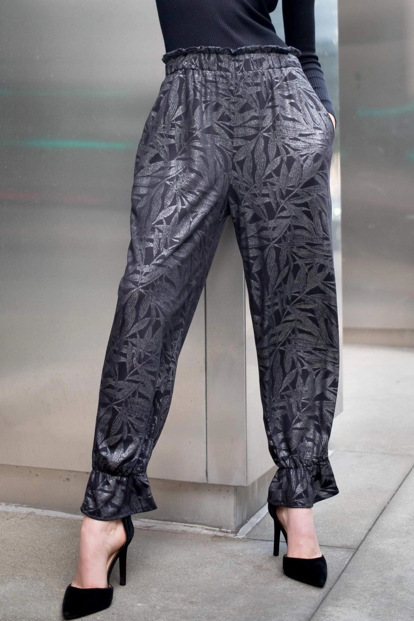 Pablo Pants-Metallic Fern Fashion Stretch