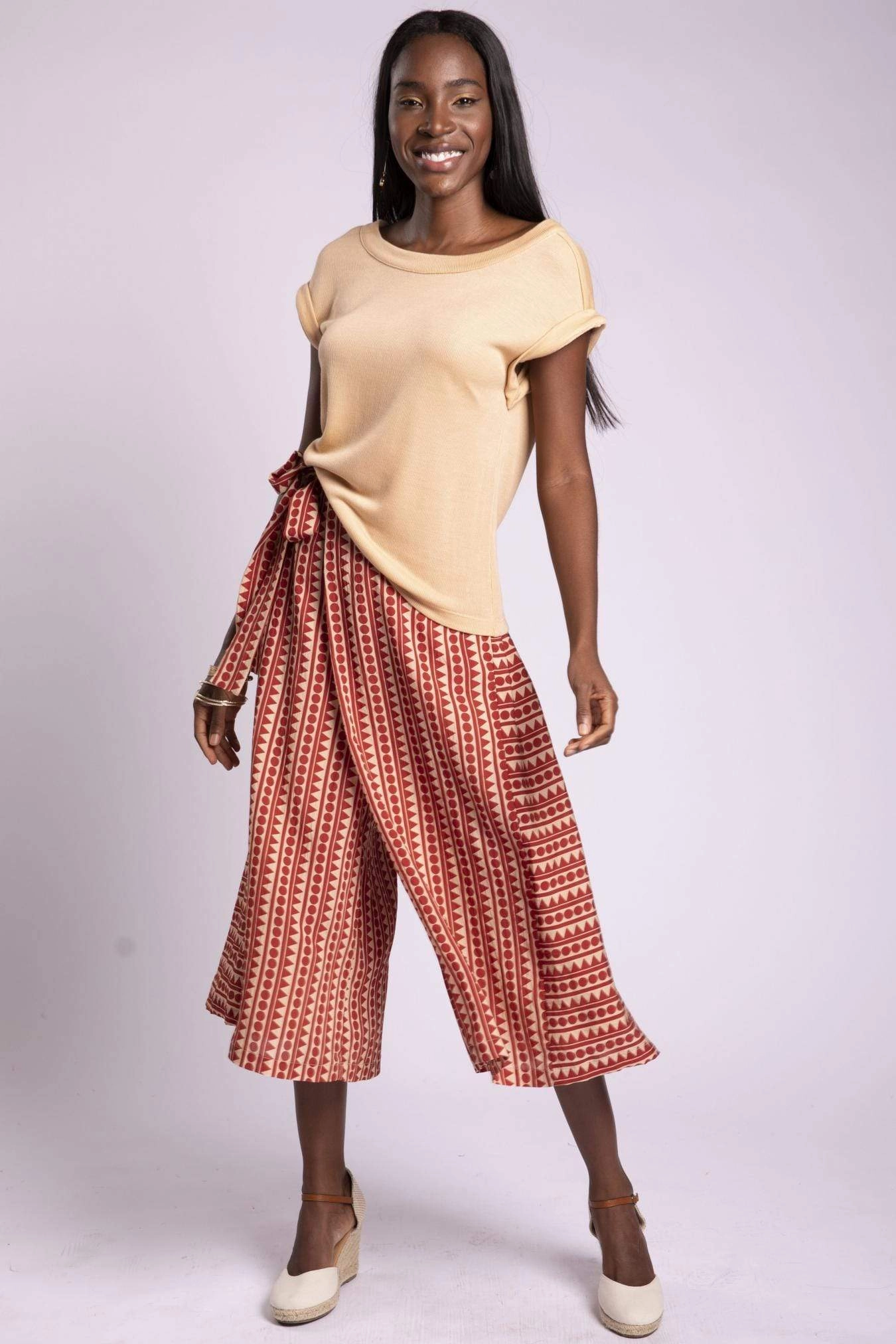 Timeless Style Structured Fit Palazzo Pants - Senegal