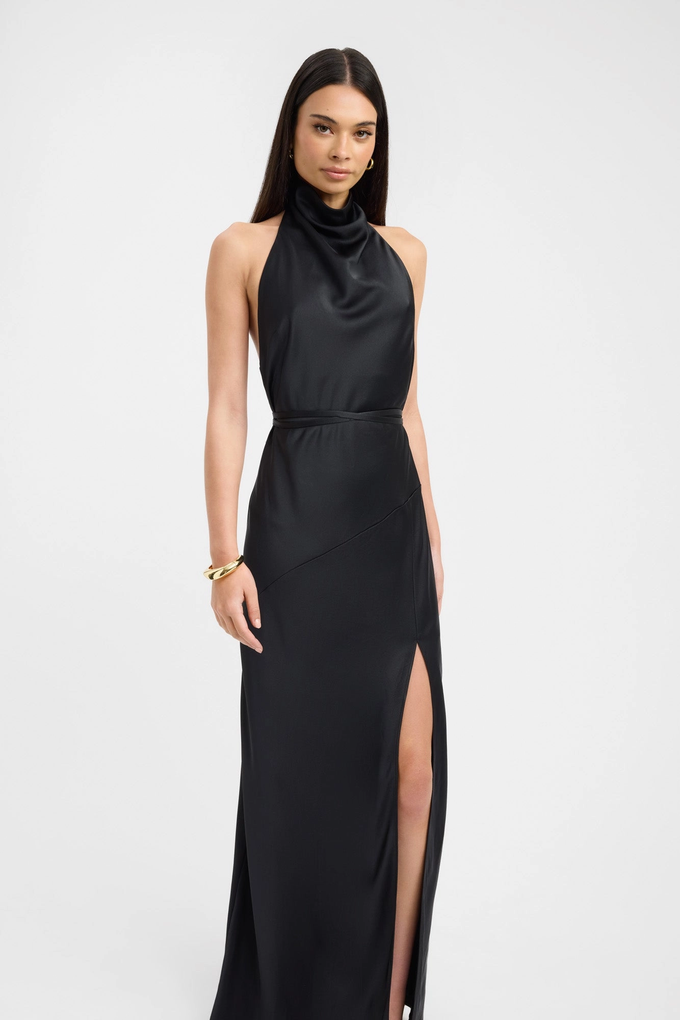 Palermo Halter Maxi Dress Linen blend