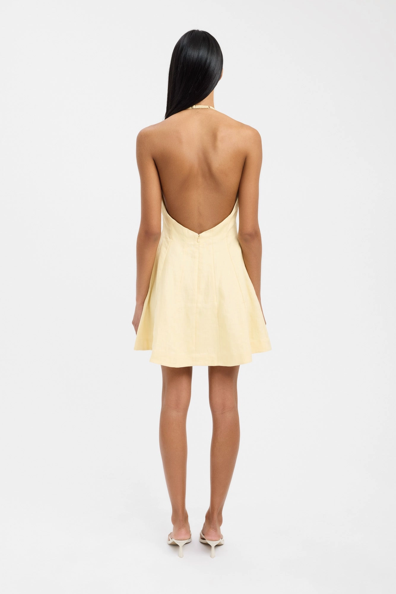 Palm One Shoulder Mini Dress Long Sleeve