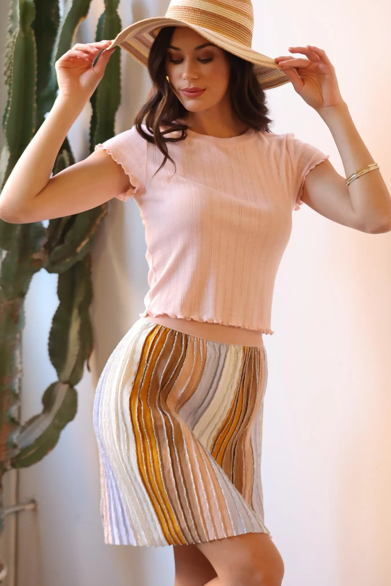 Pastel Knit Mini Skirt urban vibe