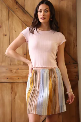 Pastel Knit Mini Skirt Modern Wardrobe All Day Comfort