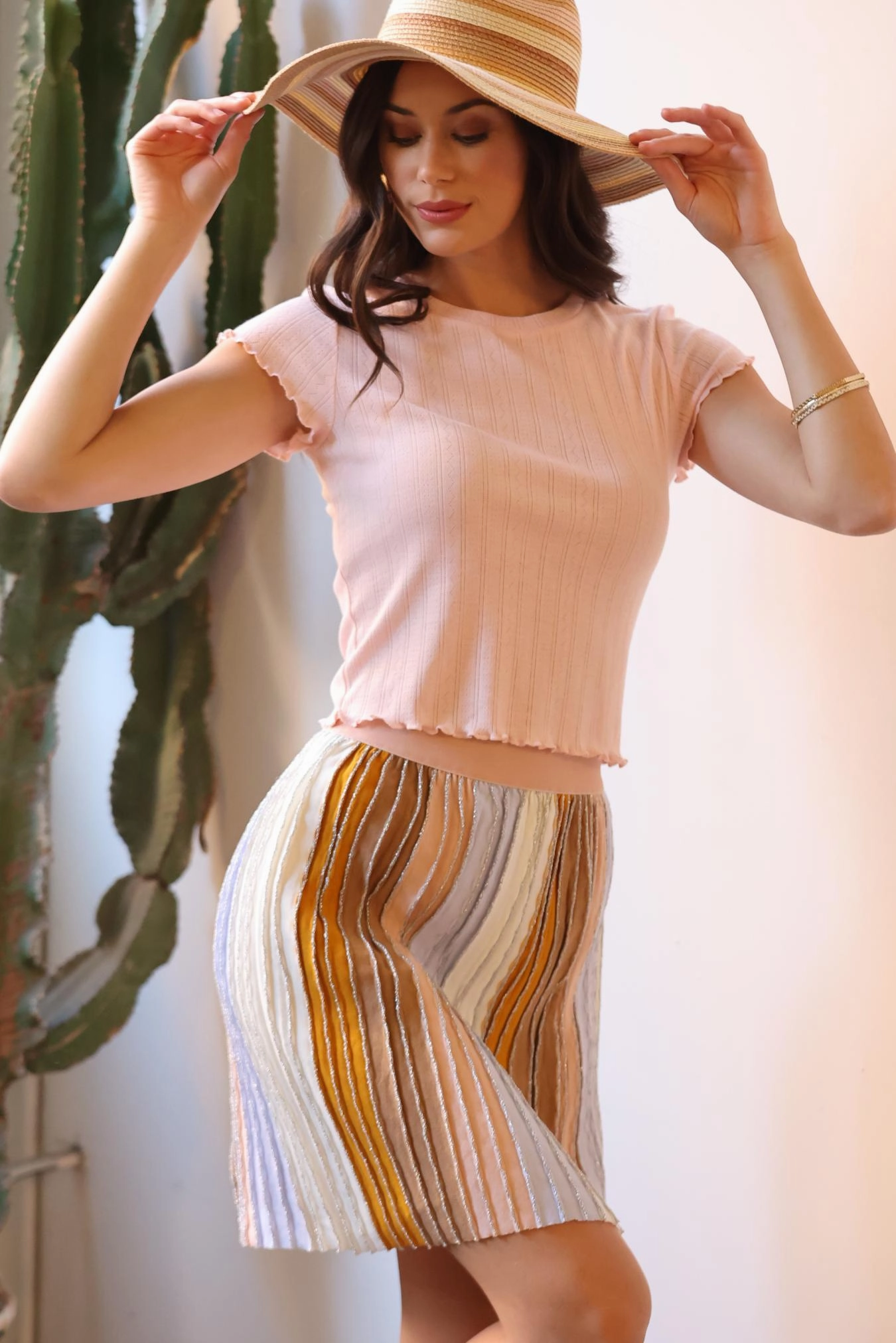 Pastel Knit Mini Skirt urban vibe