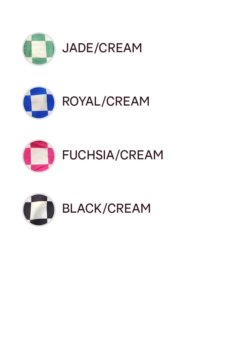 Outdoor Use Sporty Touch IB1693-01 | SHEER CHECKER PRINT PANTS