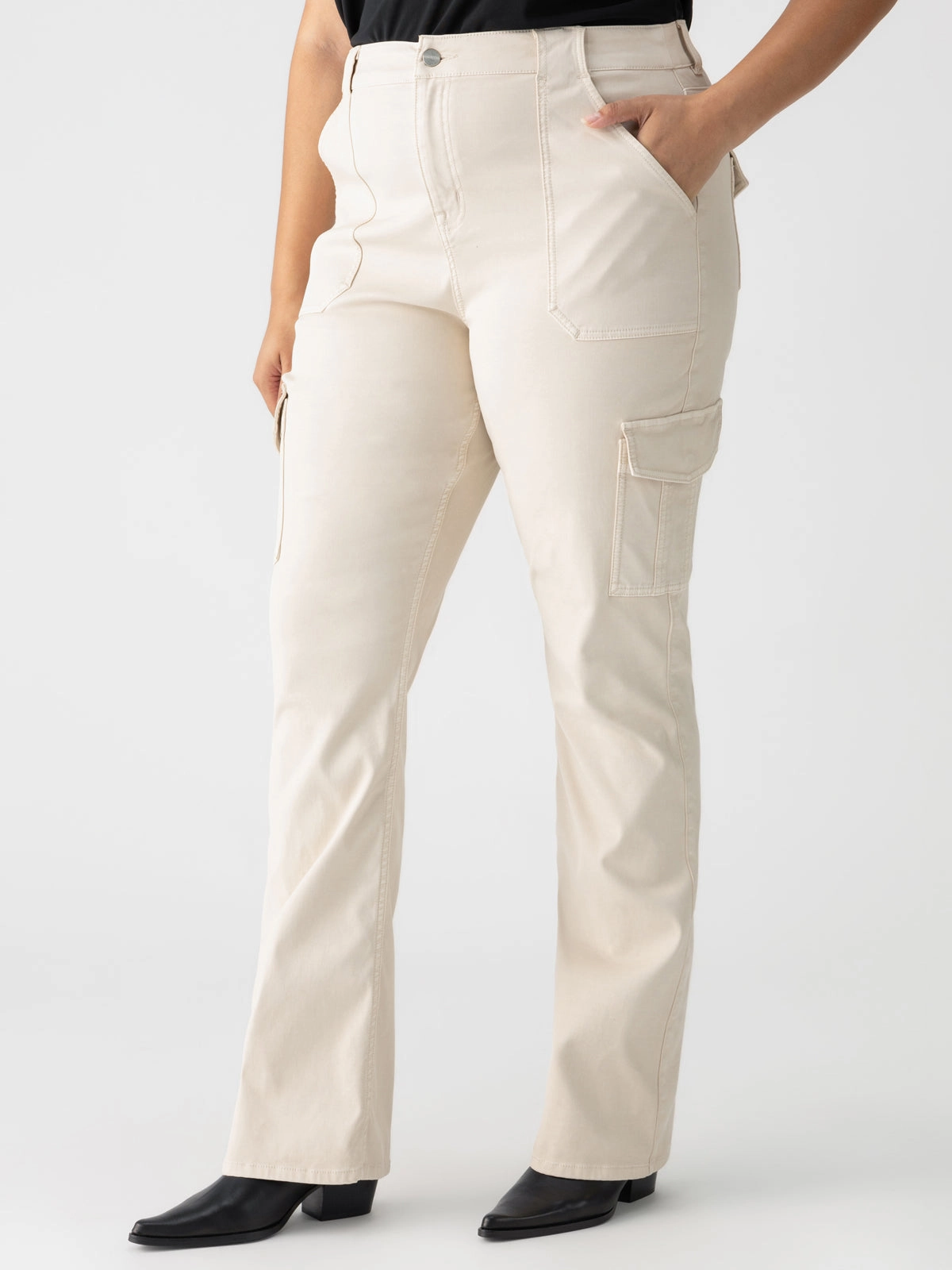Metallic accents Easy Wear Sculpted Hayden Bootcut Standard Rise Pant Toasted Almond Extended Sizing