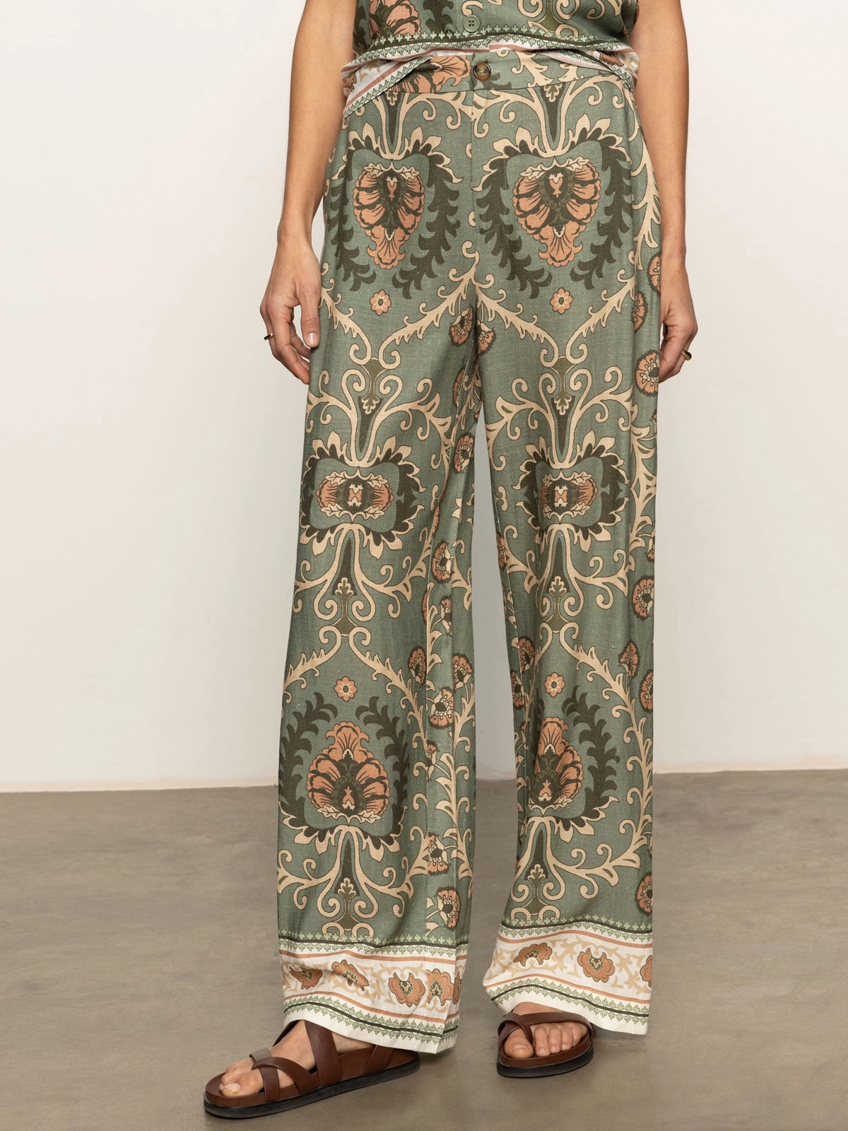 Perfect Stretch The Soft Semi High Rise Trouser Mezzo Sage