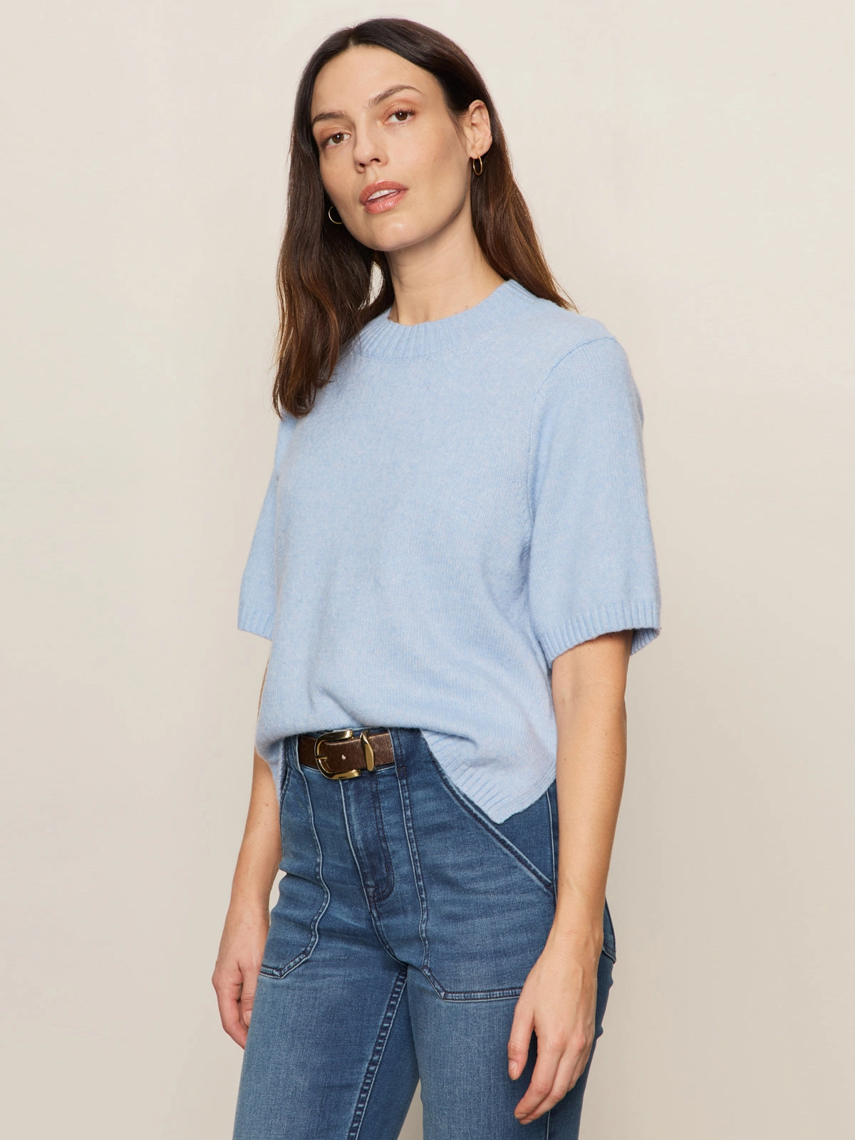 Perfect Sweater Tee Blue Powder Classic Look