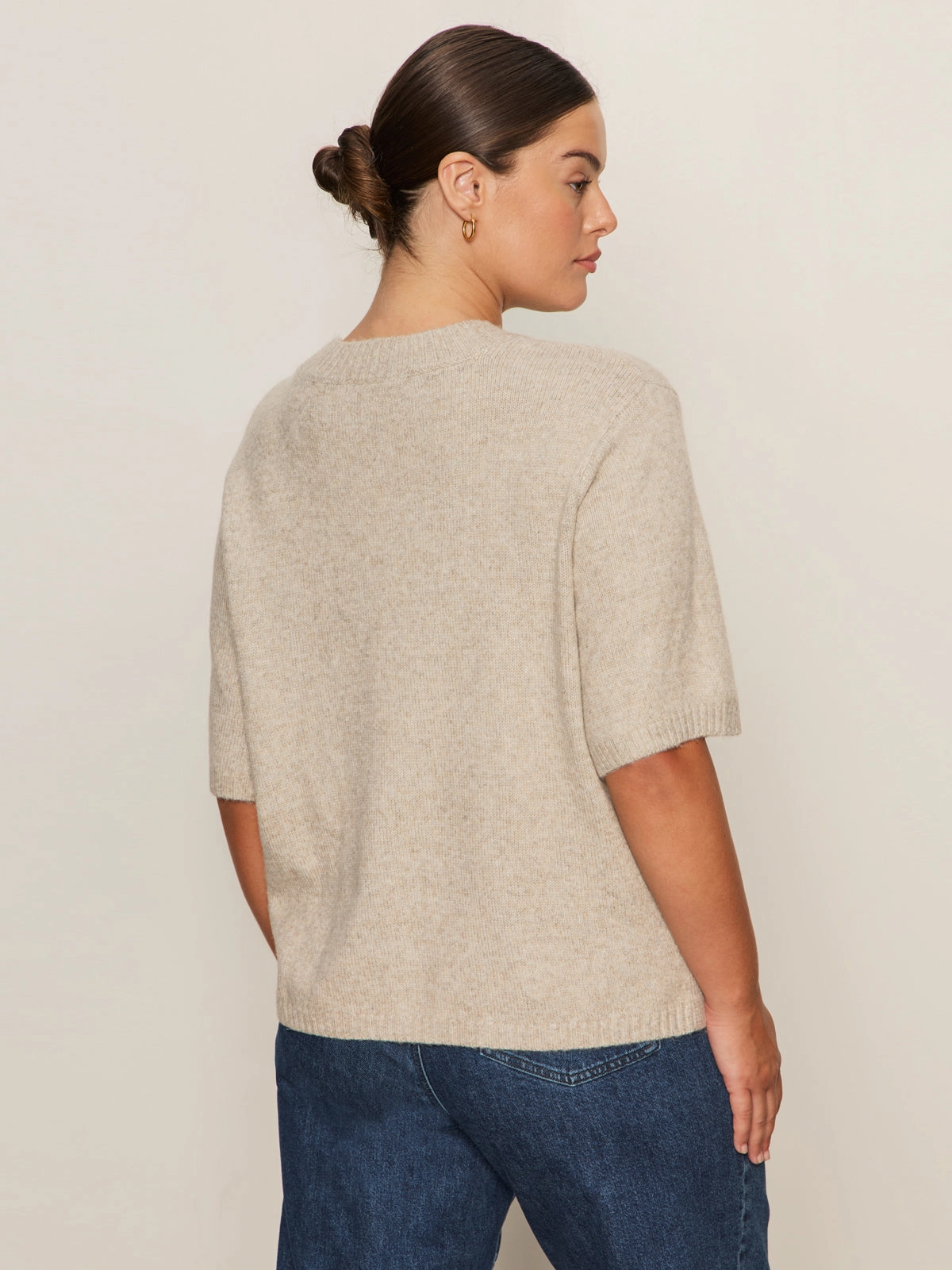 Perfect Sweater Tee Heather Pearl Extended Sizing Cozy Vibe