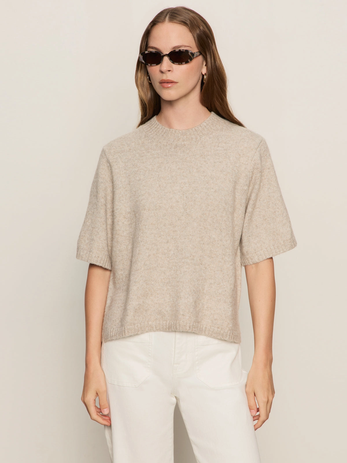 Perfect Sweater Tee Heather Pearl Relaxed Comfort