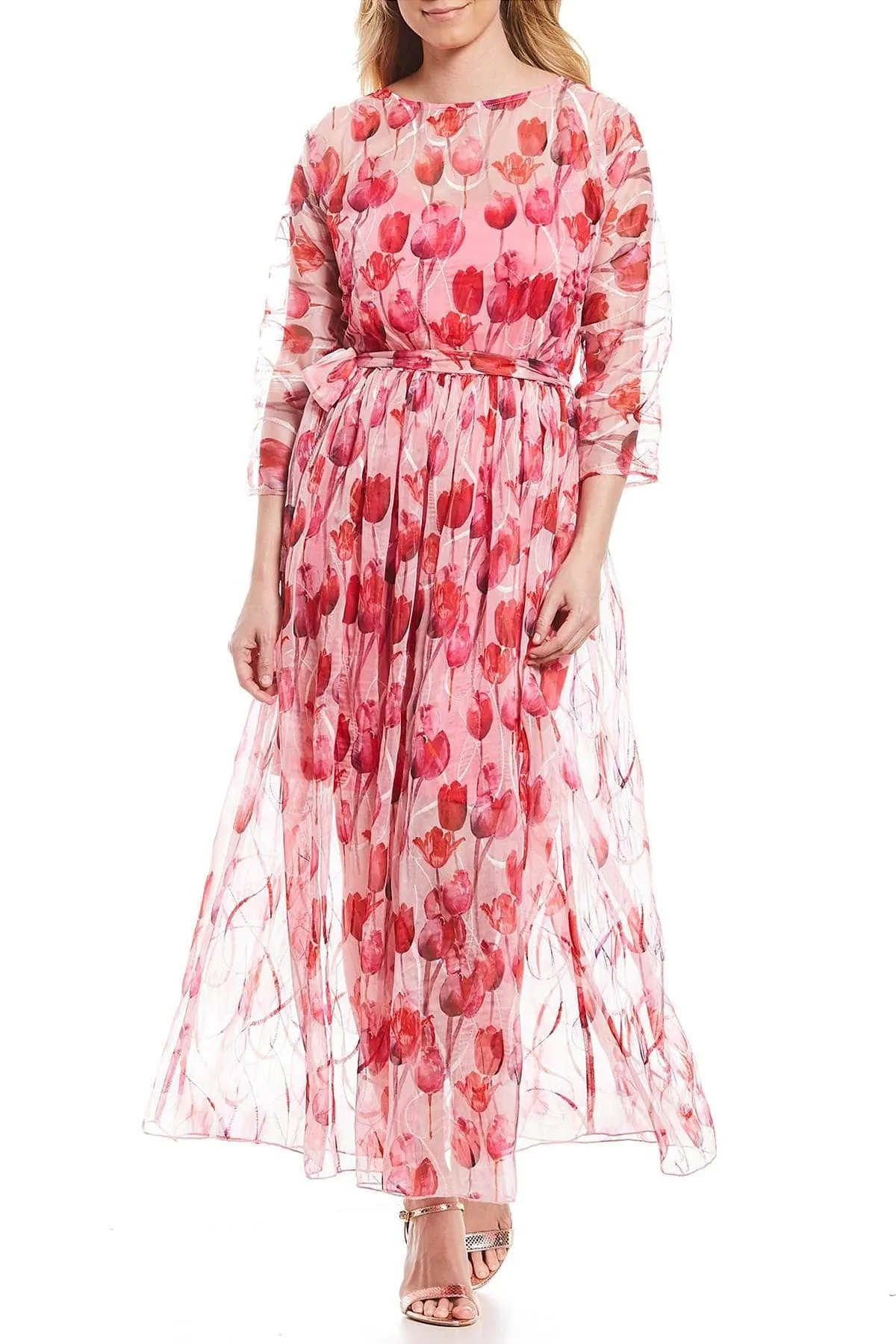 Pink Tulip Maxi Dress Travel Gear