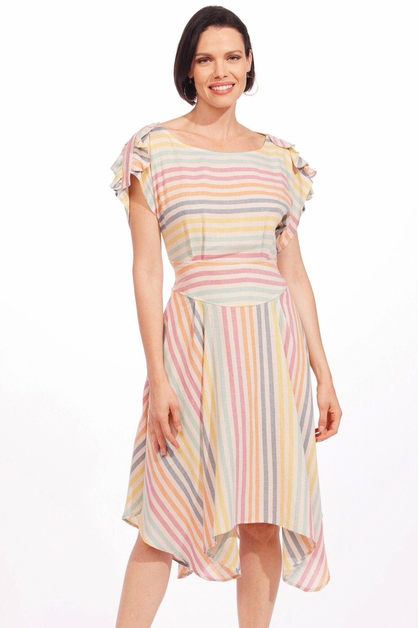 Plaid Design Amara Dress - Malta Stripe