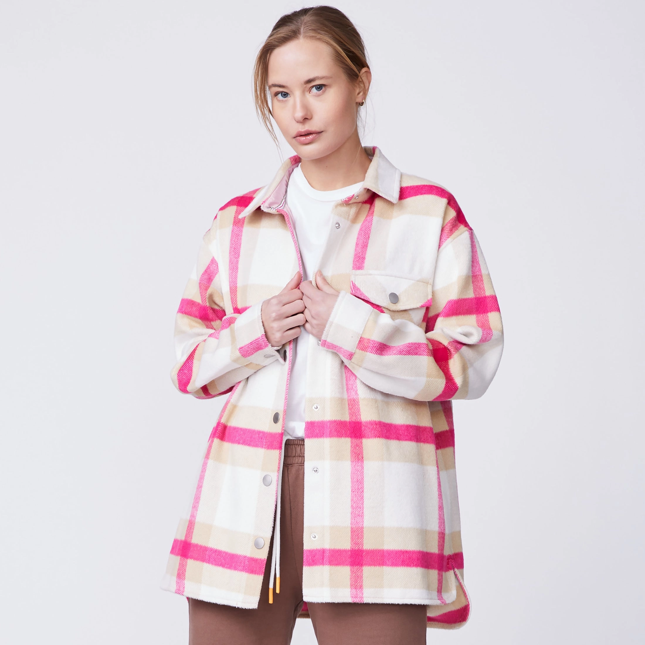 Plaid Flannel Jacket Tailored Design
