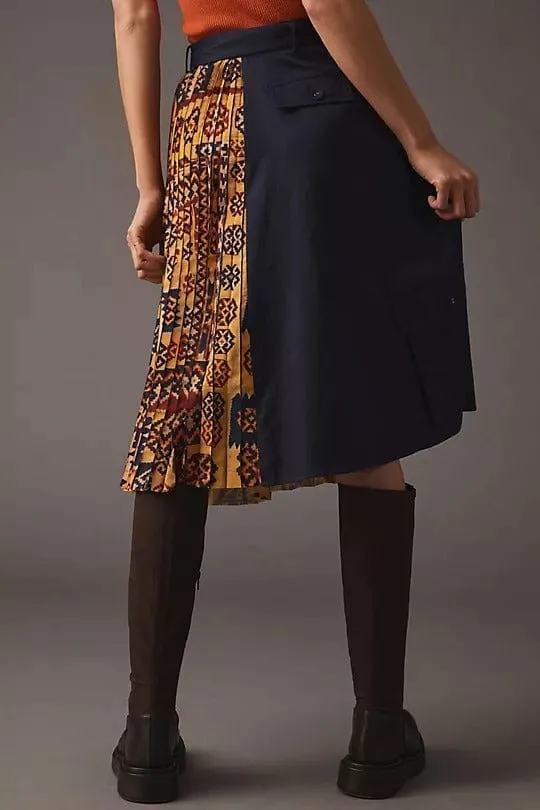 Pleated Cargo Midi Skirt Refined Edge