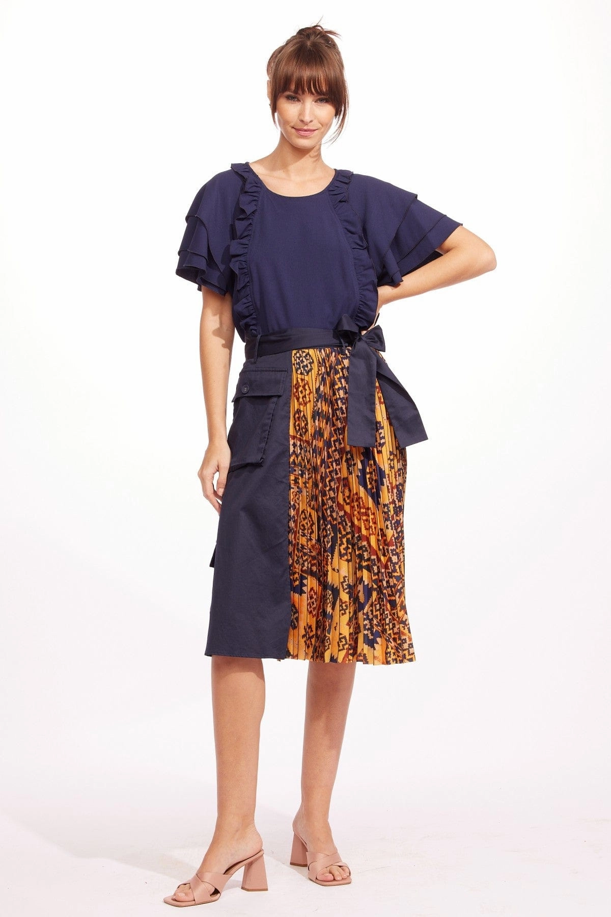 Pleated Cargo Midi Skirt Modern Movement