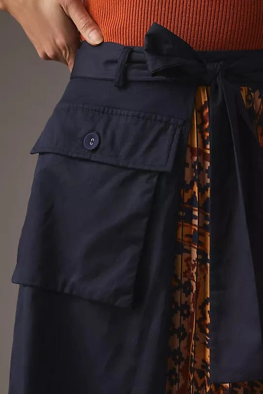 Pleated Cargo Midi Skirt Modern Movement