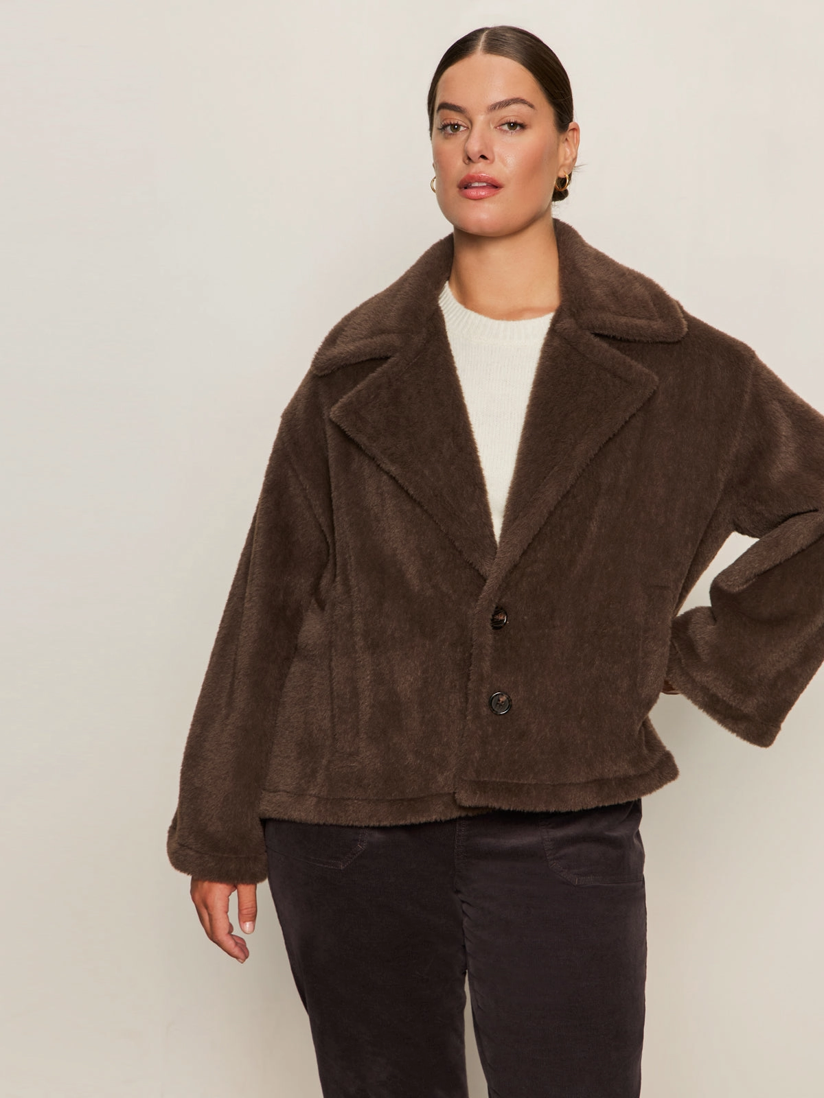 Fashion Protection Colette Fur Jacket Choco Chip Extended Sizing