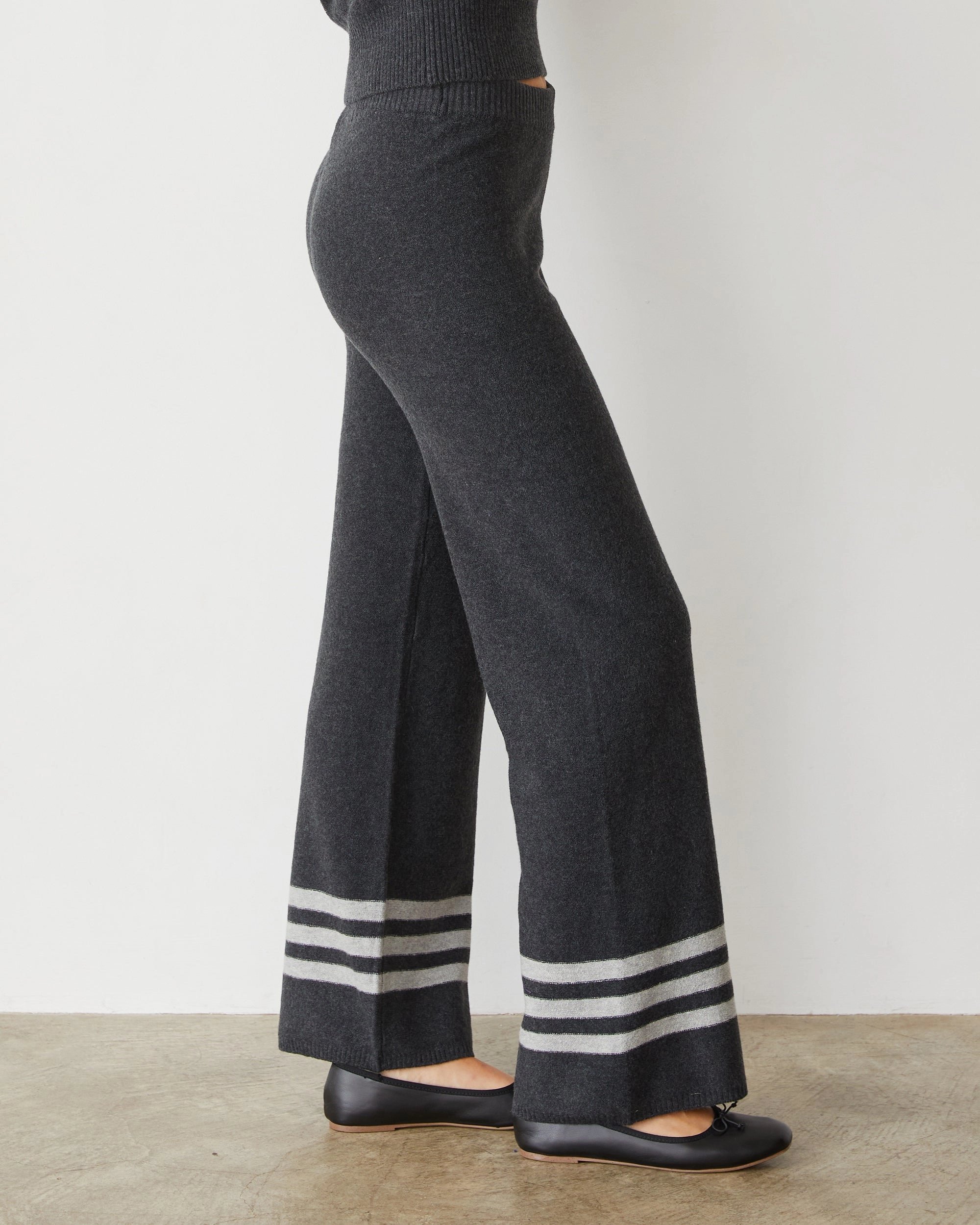 Plush Stripe Straight Leg Sweat Playful Styles