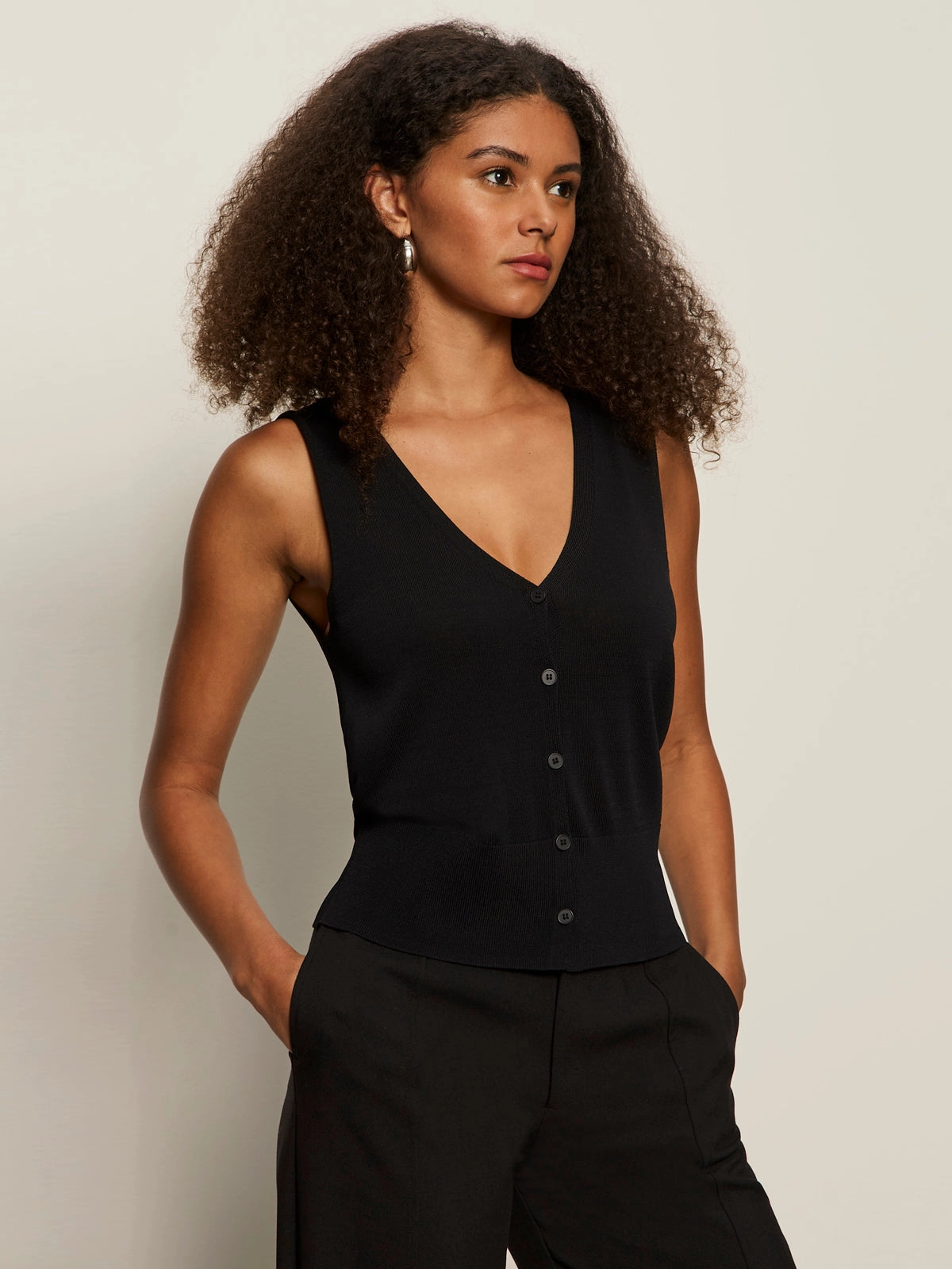 Polished Barrel Pant Black All-match