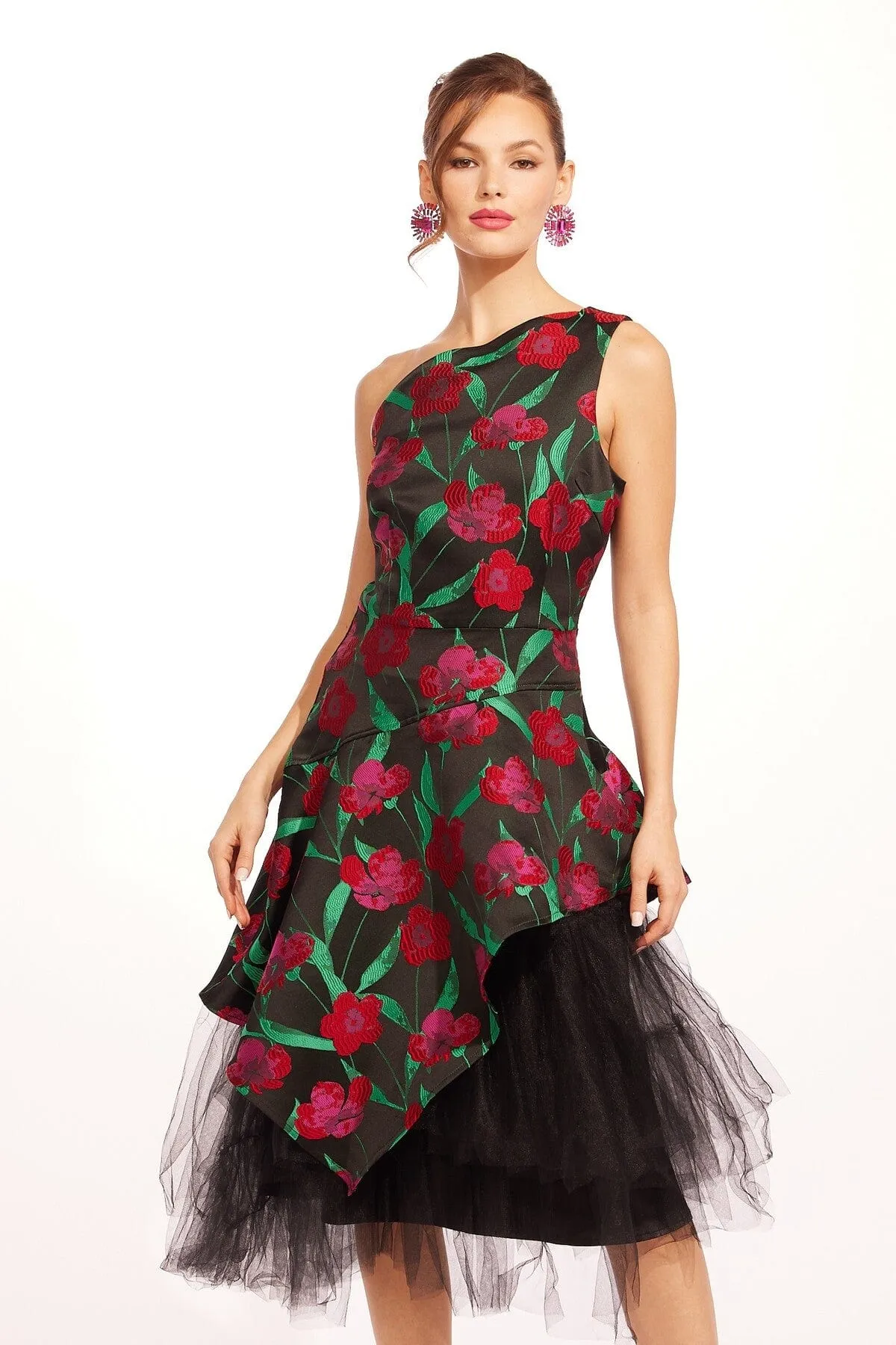 Basque Dress - Roses and Thorns Texture Mood Blush Shade
