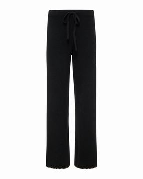 Breathable Material Wool Cashmere Wide Leg Blanket Stitch Sweat