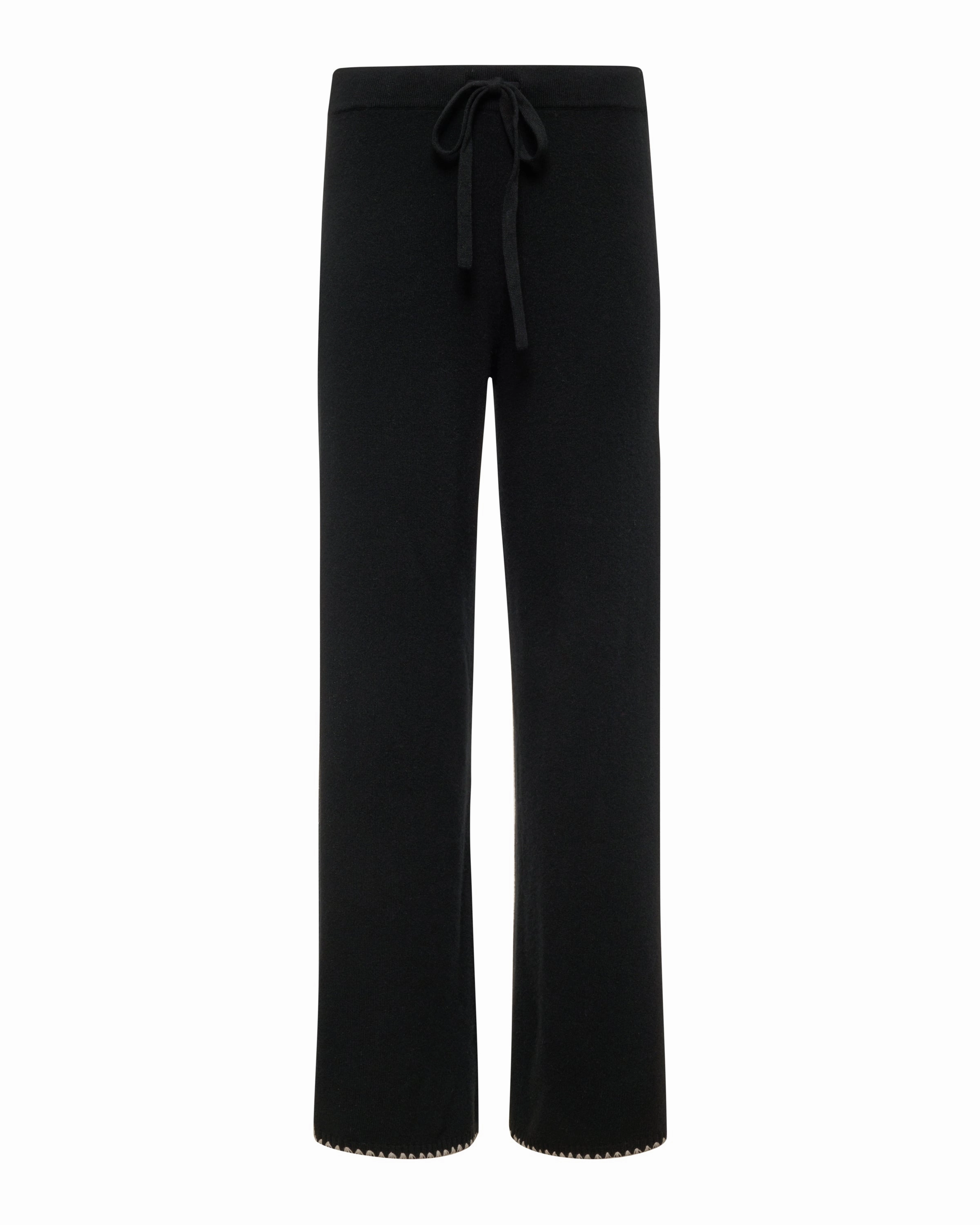 Breathable Material Wool Cashmere Wide Leg Blanket Stitch Sweat