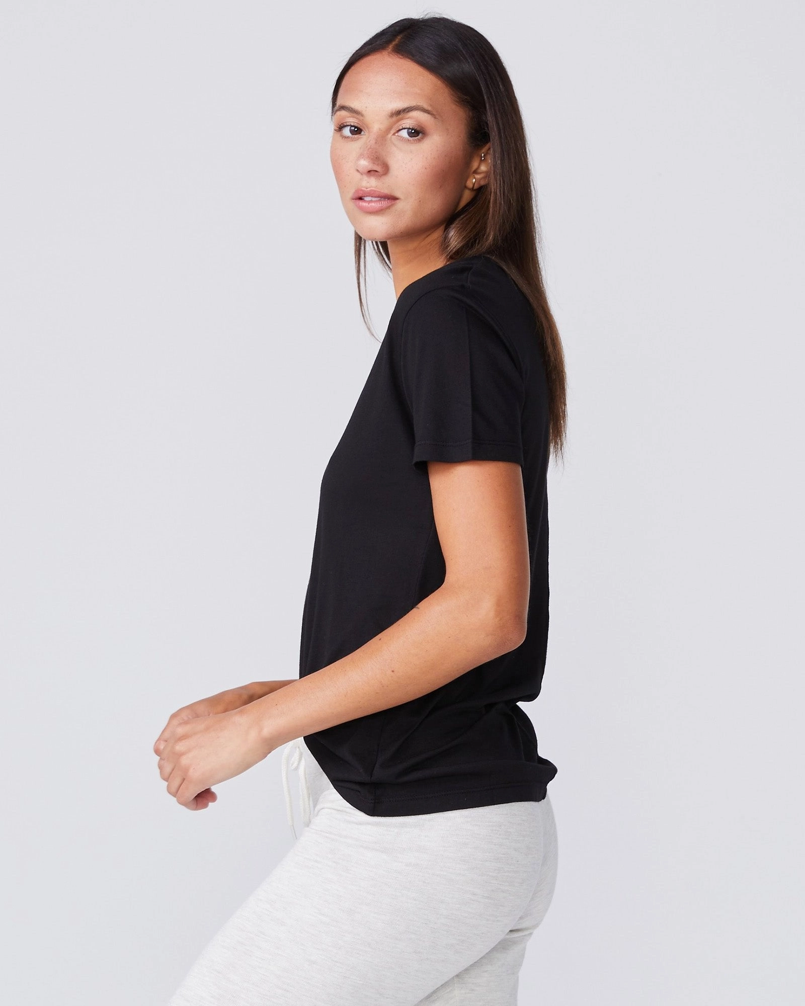 Popular Tee Cotton Modal Relaxed V Neck Tee