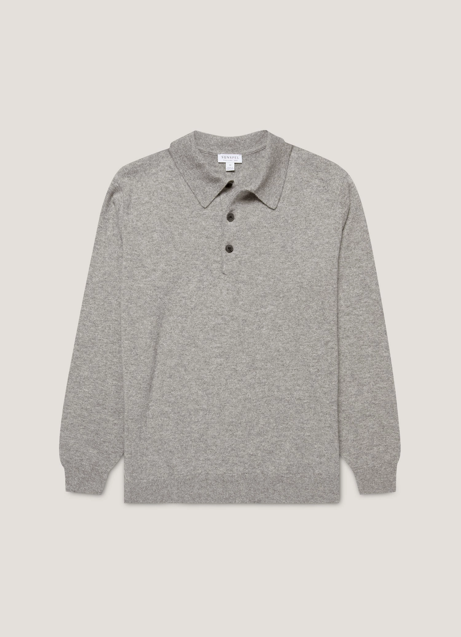 Everyday Style Look Seasonal Path Men's Cashmere Polo Shirt in Grey Melange