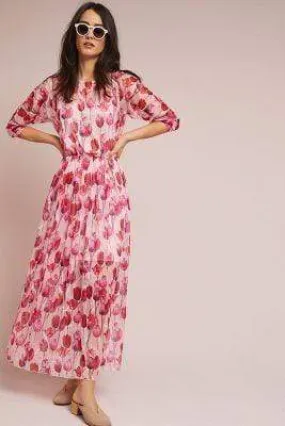 Pink Tulip Maxi Dress Modern-style Daily Option