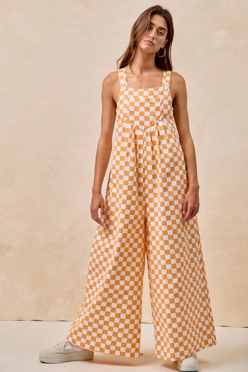 Training Wear IB1130S-64 | GAMEDAY THEME PLAID PRINTED OVERALL WITH PLEATS