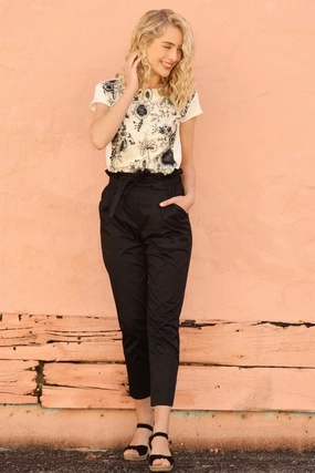 Eva Franco Pants Cargo Pants - Black