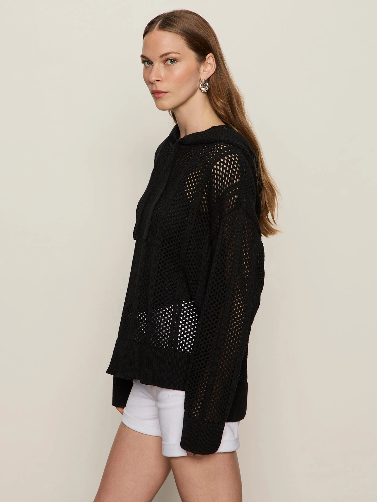 Practical Fashion Wear Beach Hoodie Black