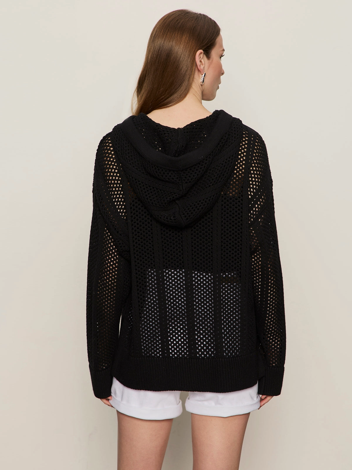 Practical Fashion Wear Beach Hoodie Black