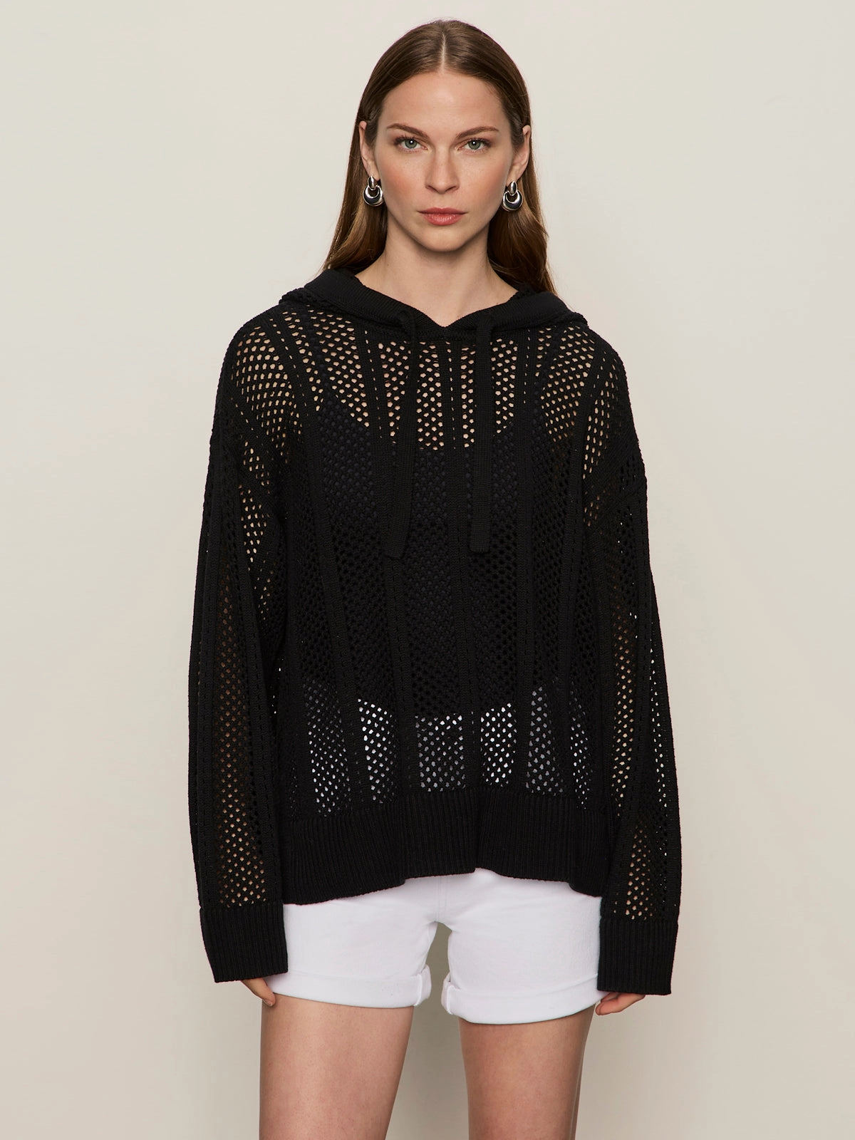 Practical Fashion Wear Beach Hoodie Black