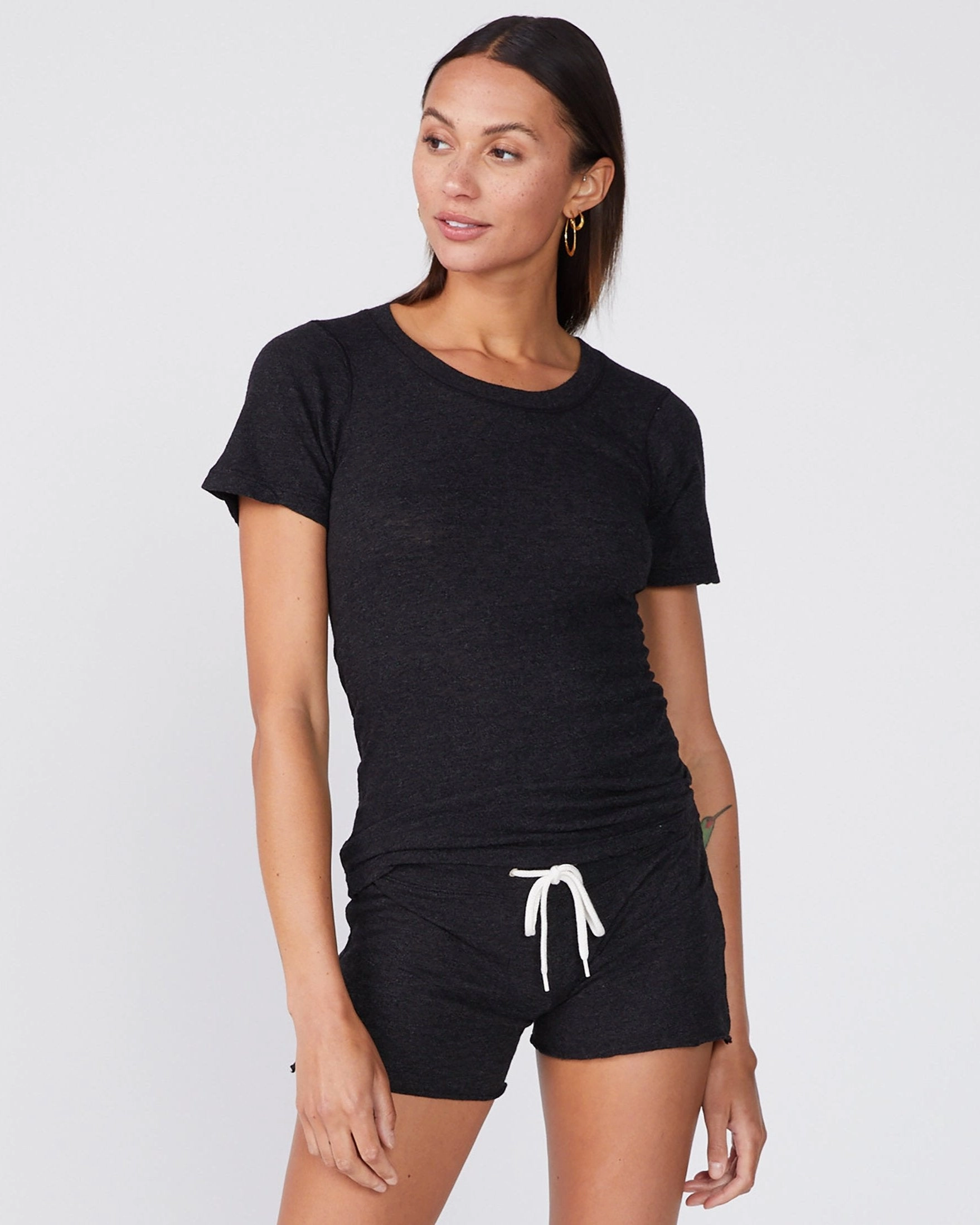 Practical Fit Textured Tri-Blend Fitted Crew Neck Tee