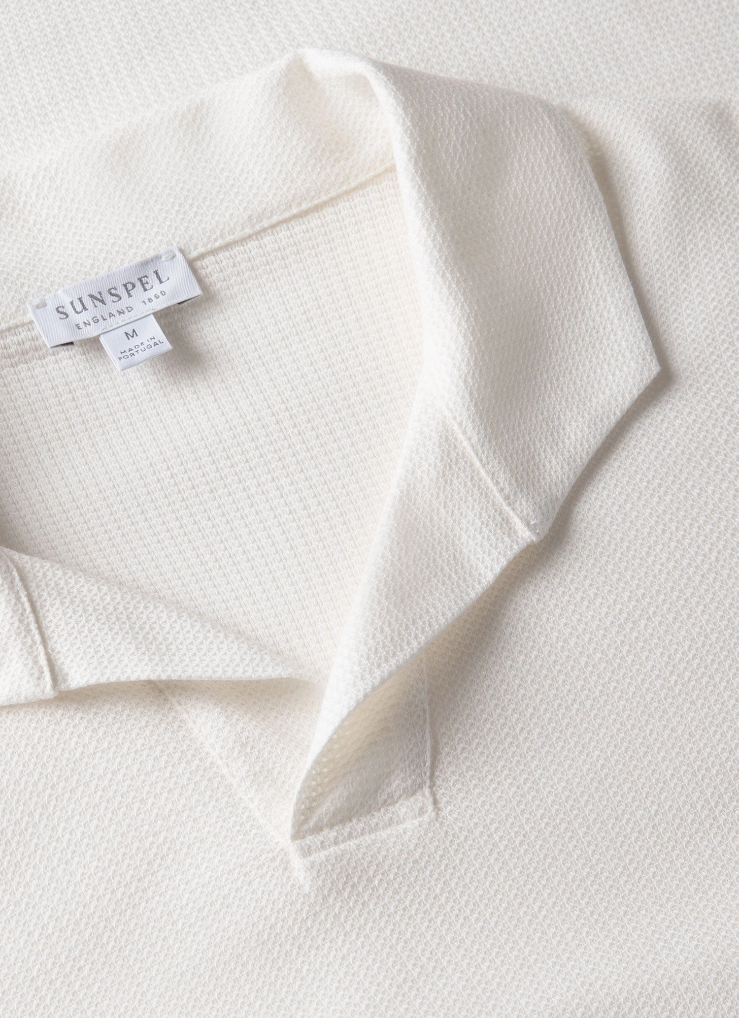 Premium Apparel Men's Textured Jersey Polo Shirt in Ecru