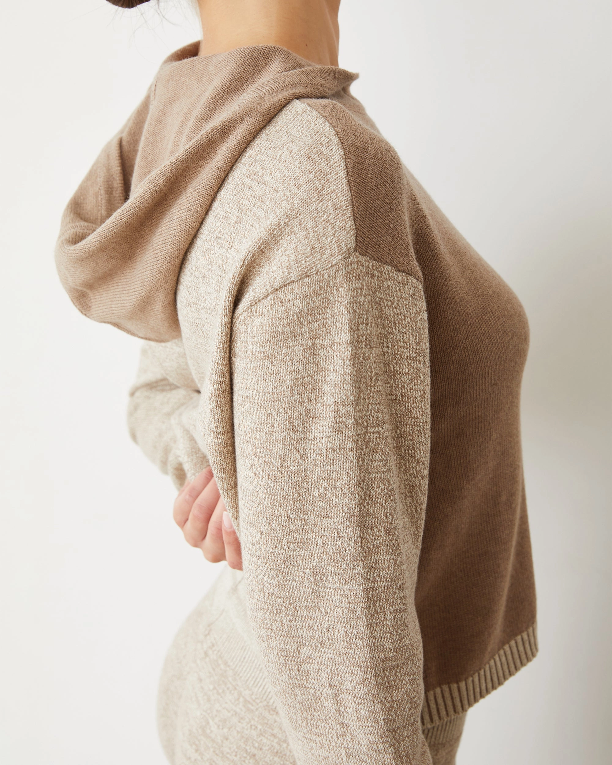 Premium Chic Fit Organic Cotton Cashmere Hooded Sweater