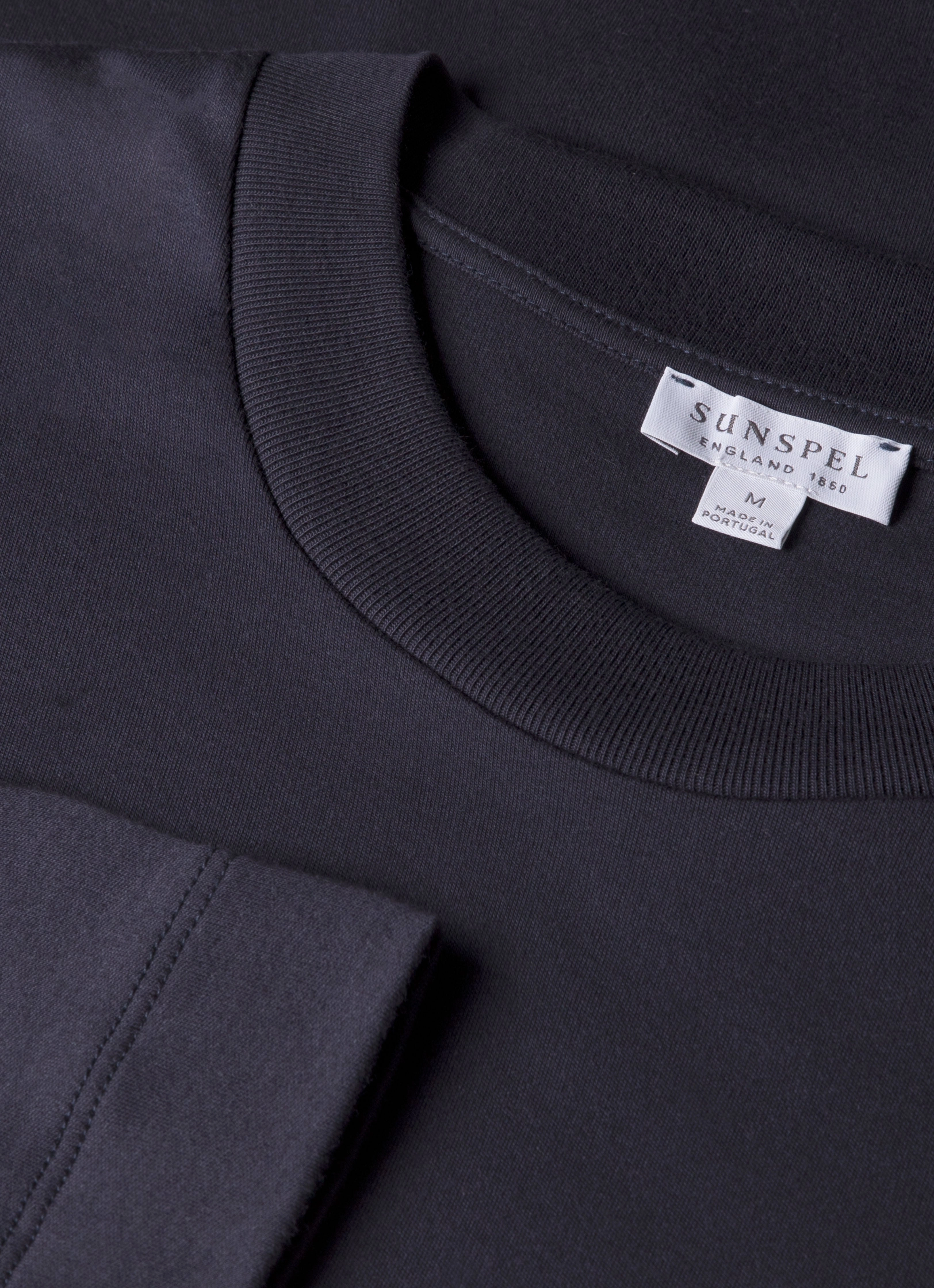 Premium Collection Men's Long Sleeve Heavyweight T-shirt in Navy