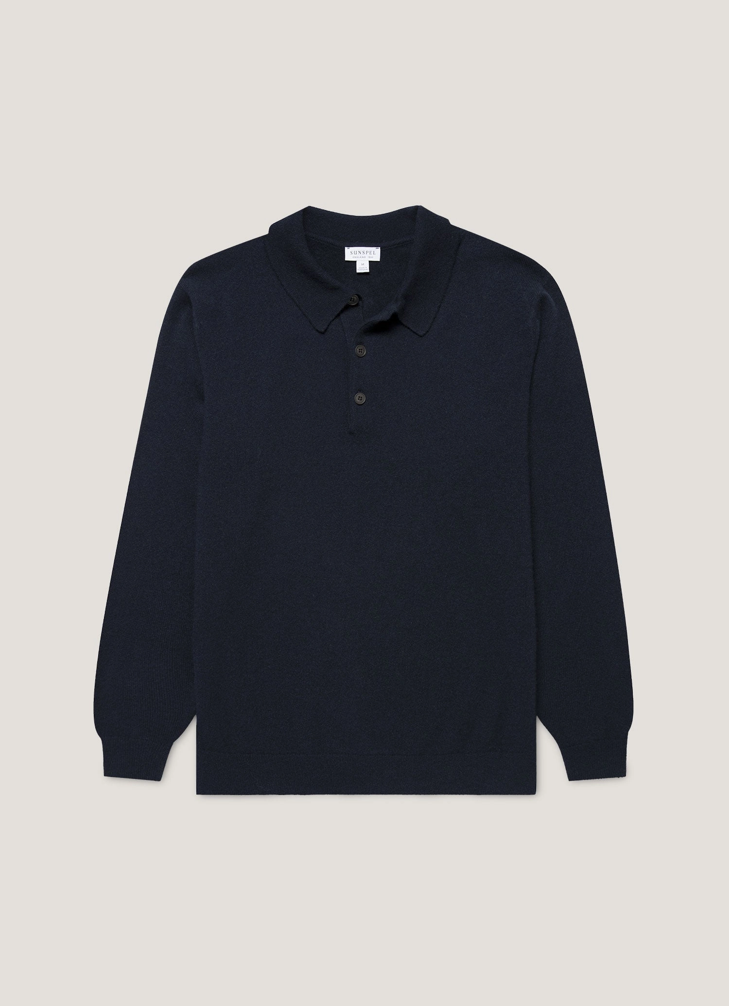 Men's Cashmere Polo Shirt in Navy Modern Aura