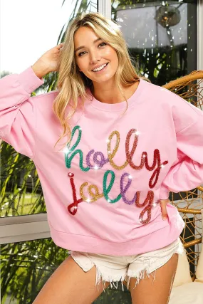 Relaxed Layers IP8232G-32 | HOLLY JOLLY CHRISTMAS FRENCH TERRY PULLOVER