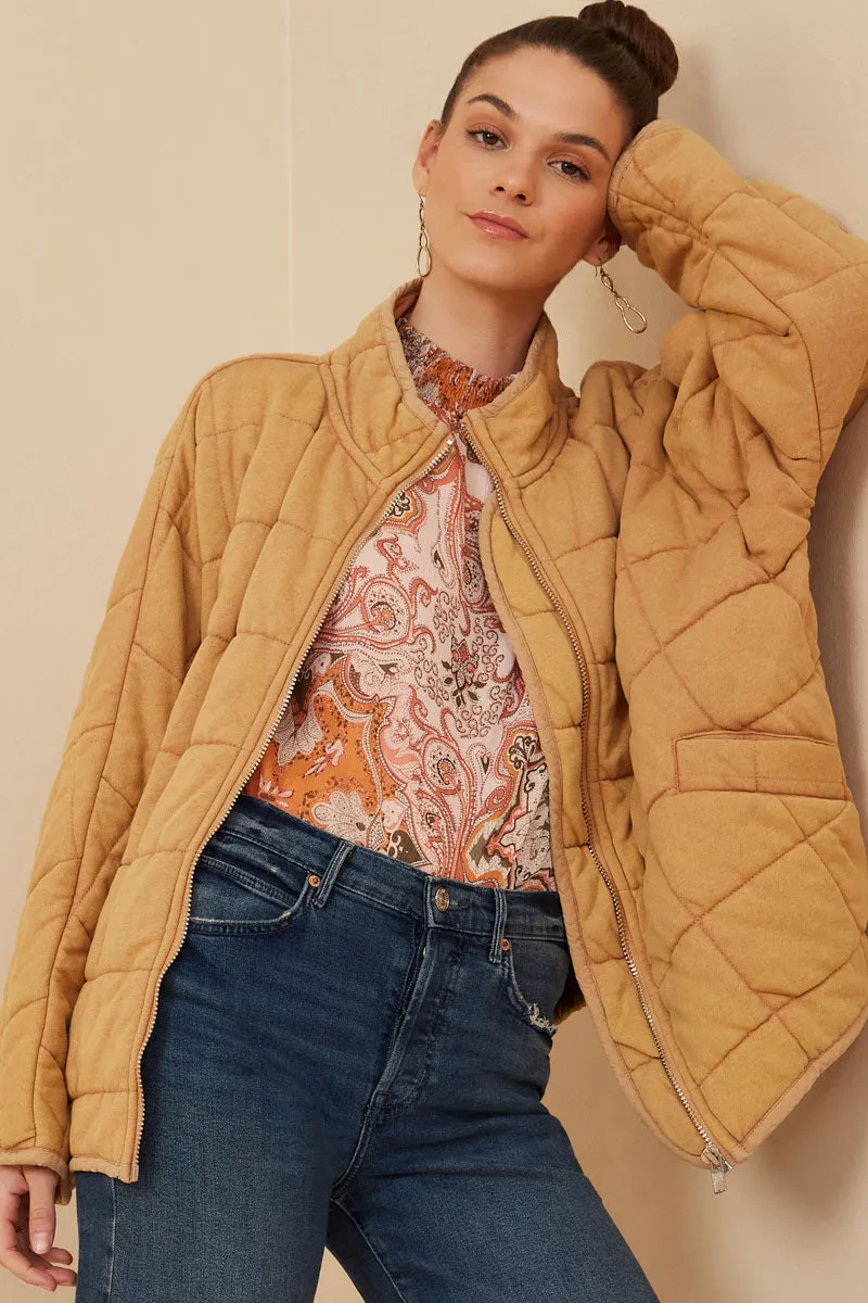 City Comfort Quilted Zip Up Padded Jacket
