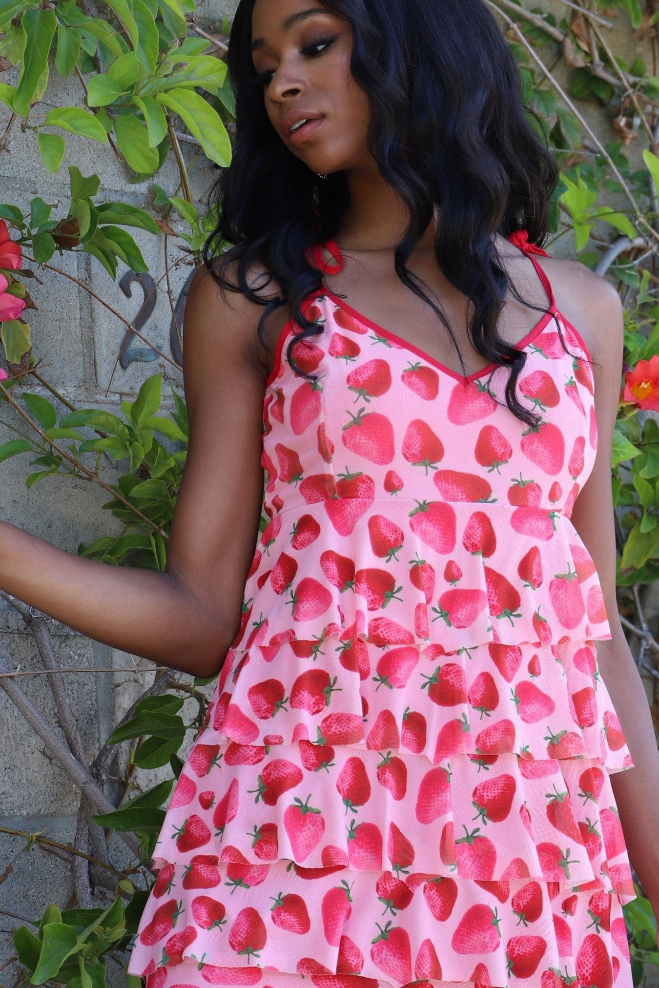 Rada Dress - Strawberry Fields Waist Drape