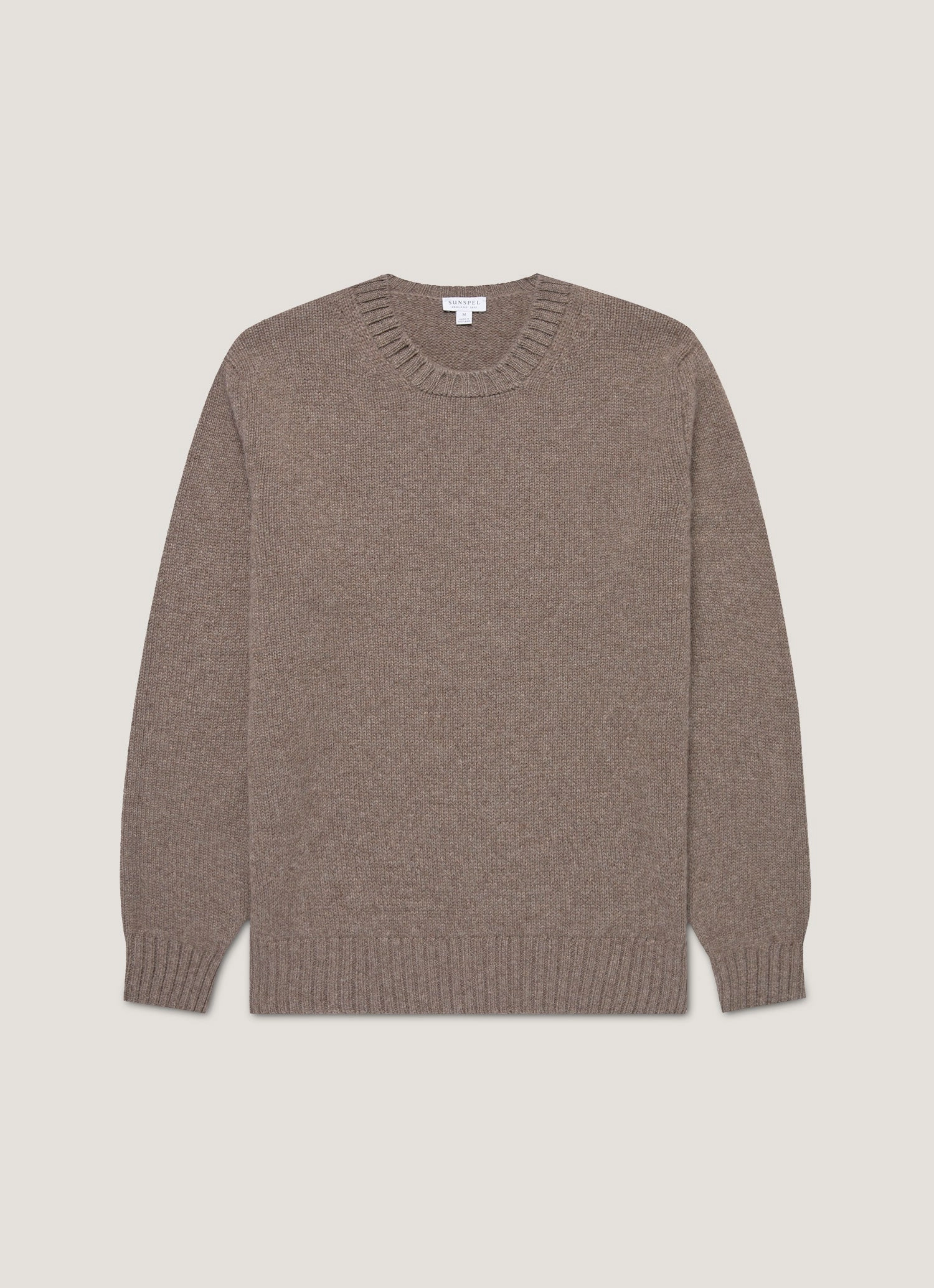 Men's Roxburgh Cashmere Jumper in Bark Winter wardrobe staple