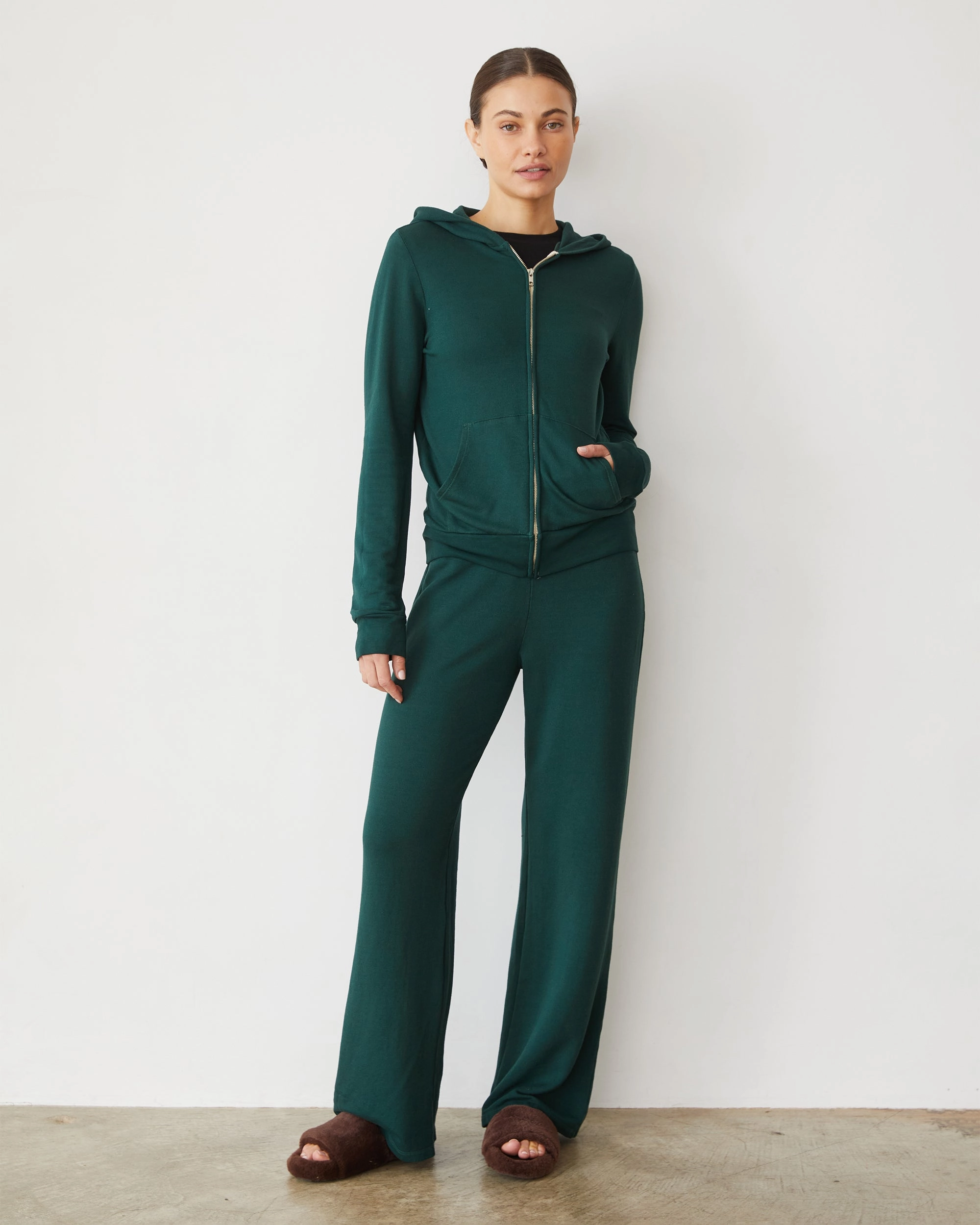 recycle fiber Softfleece Zip Up Hoody