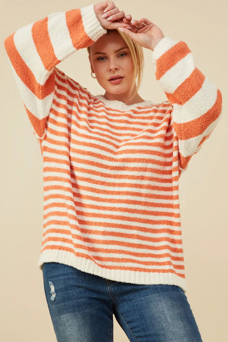 Survival Use Ultra Soft Stripe Blocked Pullover Sweater