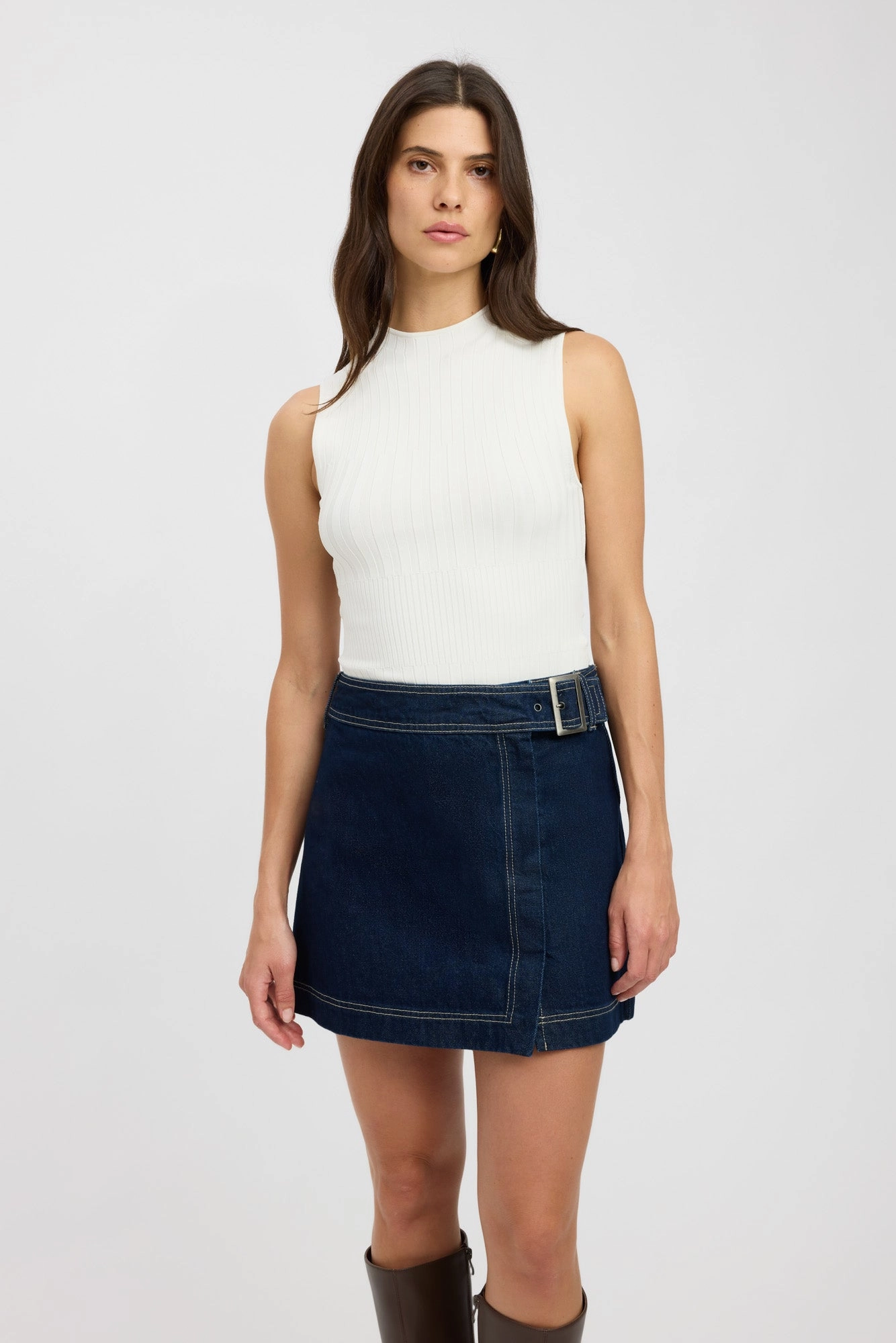 Refined Pattern Sampson Mini Skirt
