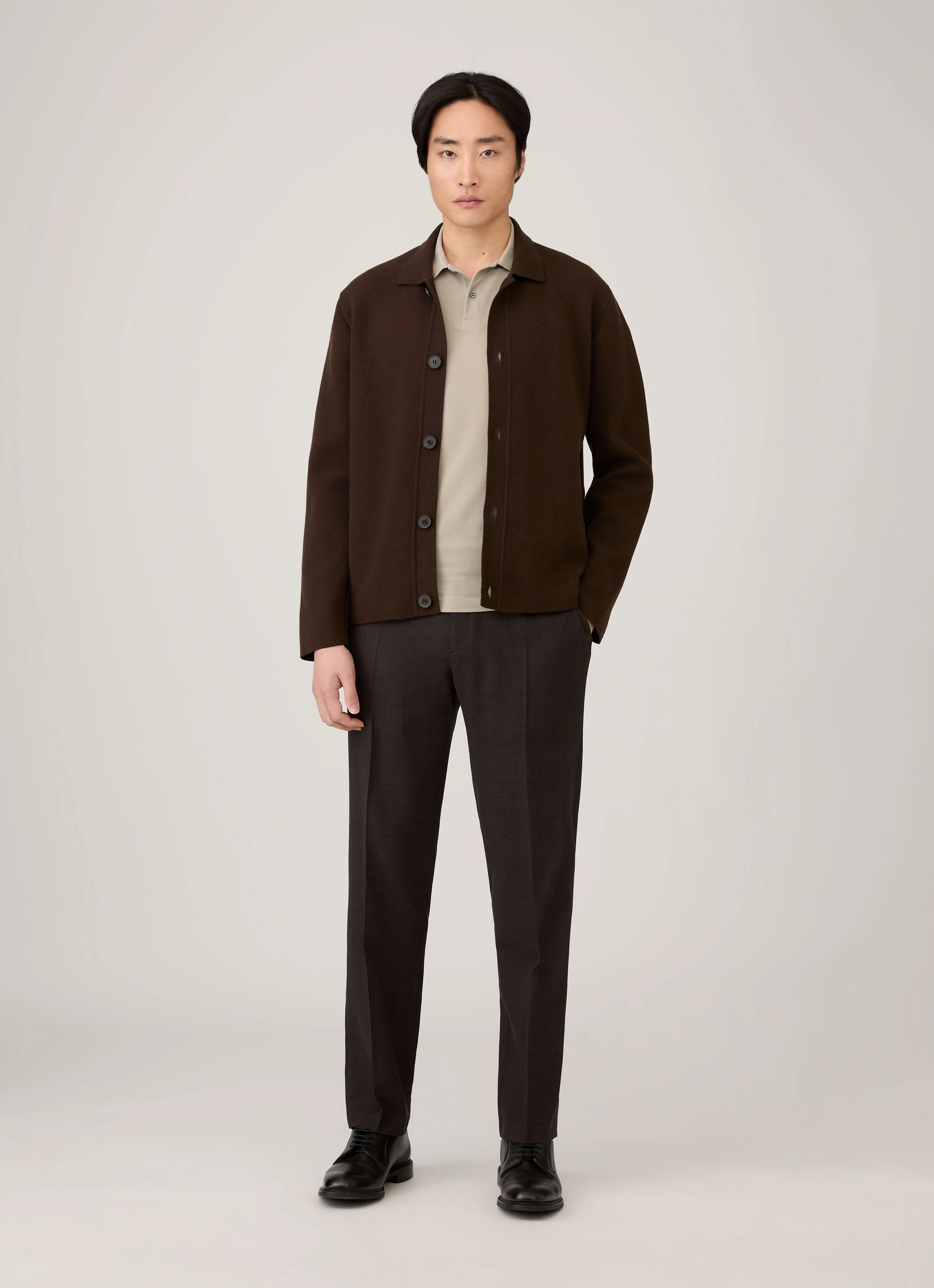 Relax Flow Men's Piqu?? Polo Shirt in Fog