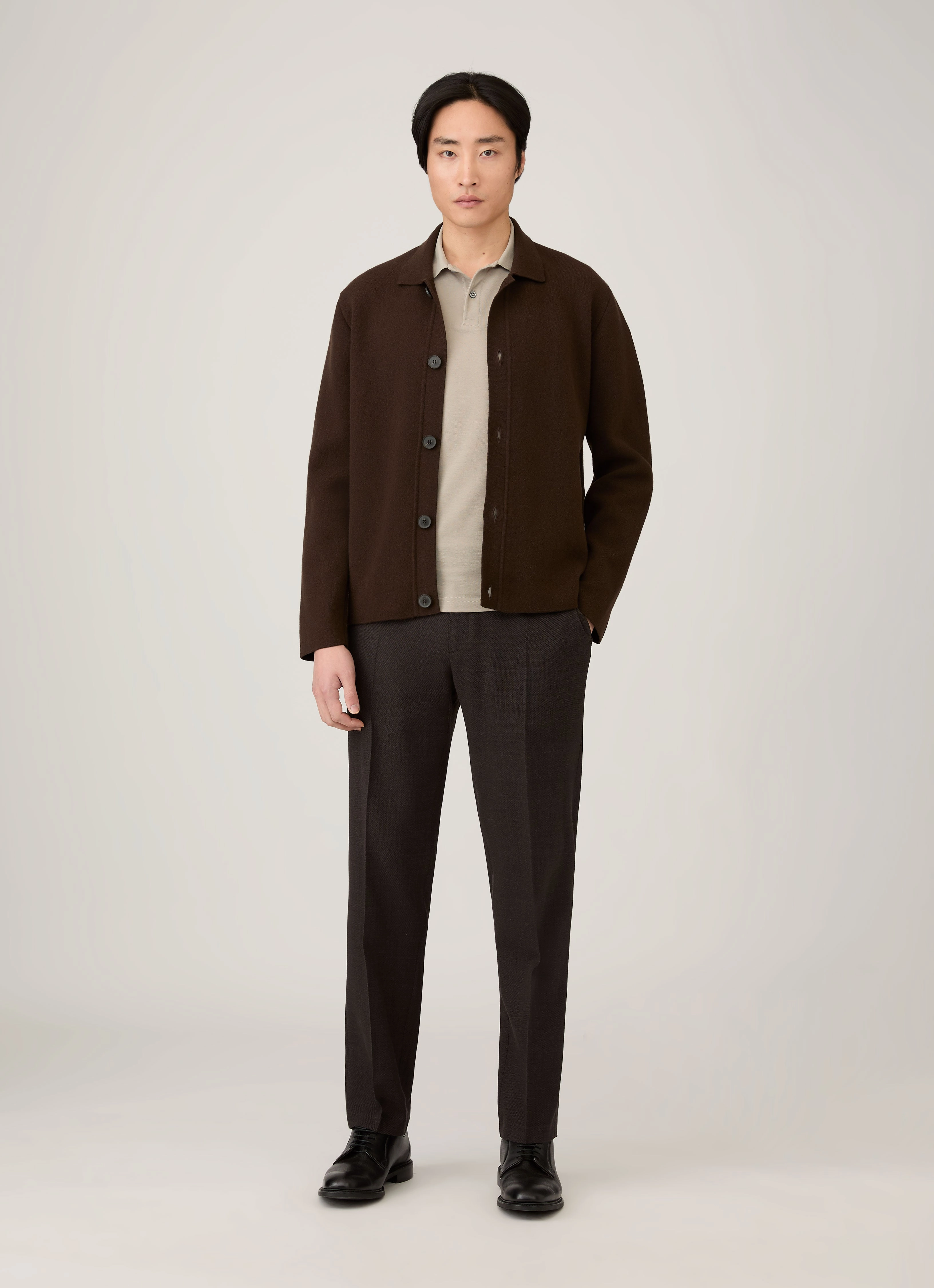 Relax Flow Men's Piqu?? Polo Shirt in Fog