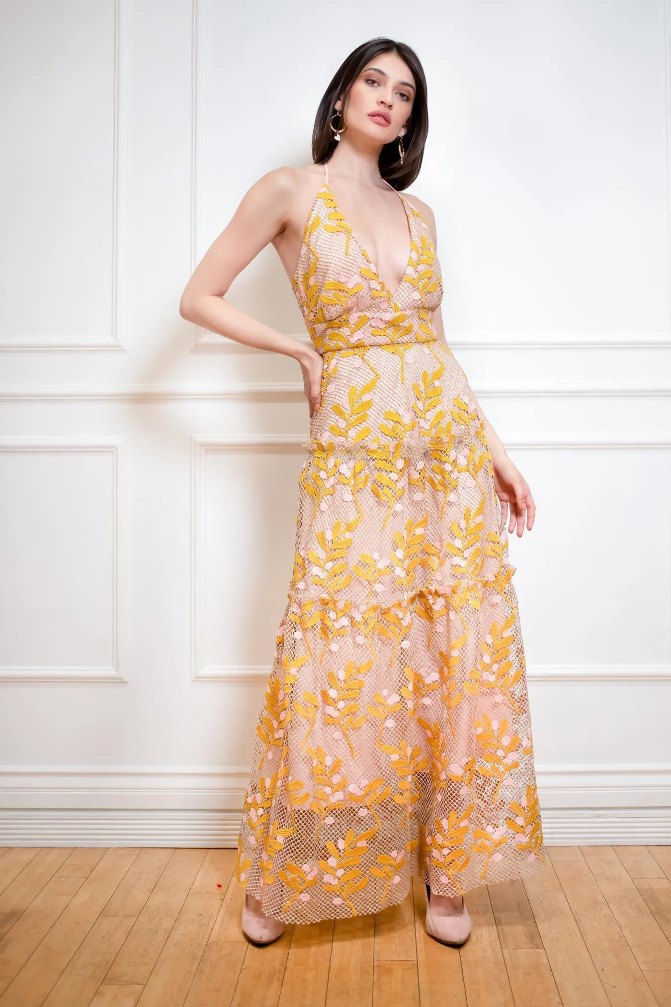 Relaxed Draping Madeline Dress - Cottage Lace